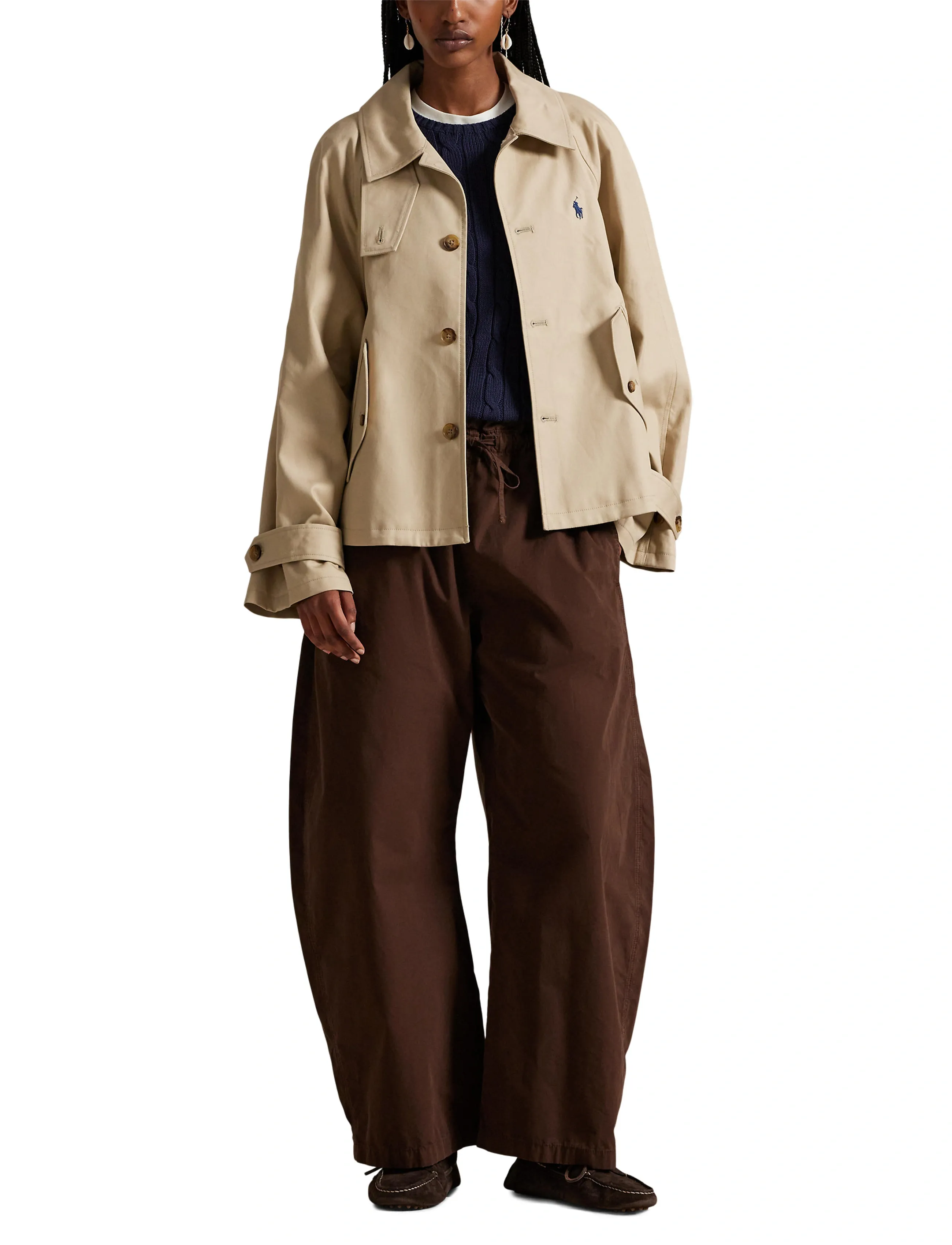 Polo Ralph Lauren Cotton Double Cloth-Wvn-Jacket kappor & rockar dam – bild 8