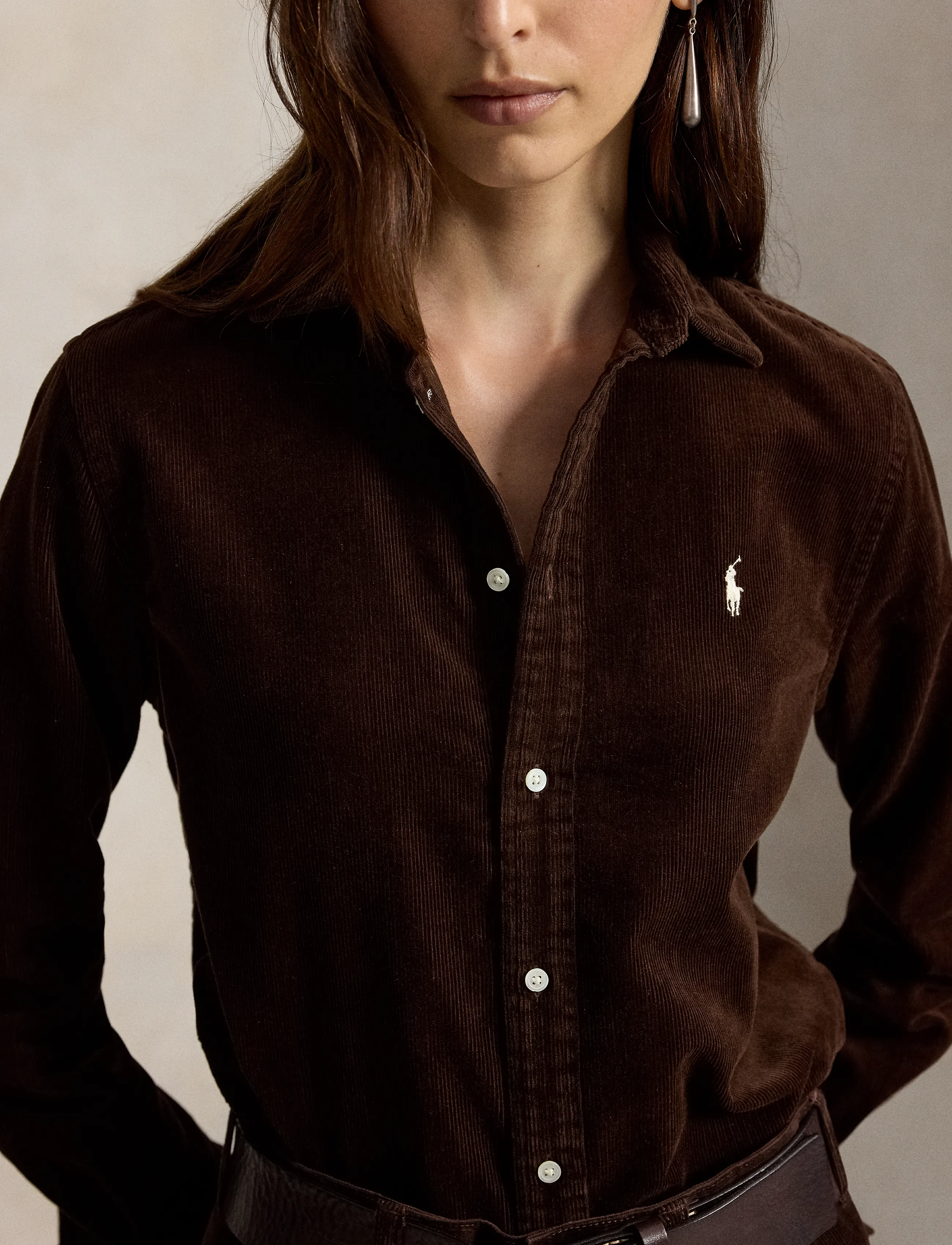 Polo Ralph Lauren - Classic Fit Cotton Corduroy Shirt - langärmlige hemden - dark brown - 4