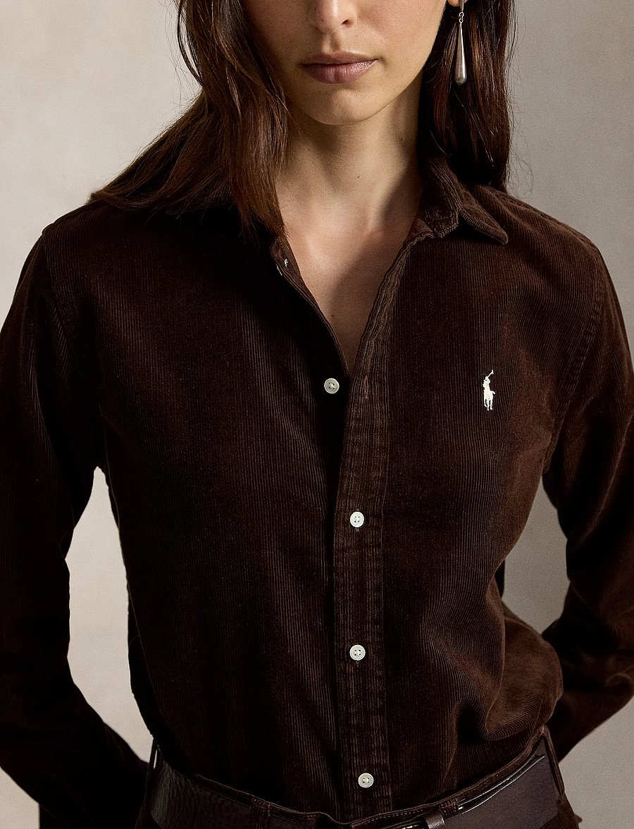Polo Ralph Lauren - Classic Fit Cotton Corduroy Shirt - langærmede skjorter - dark brown - 4