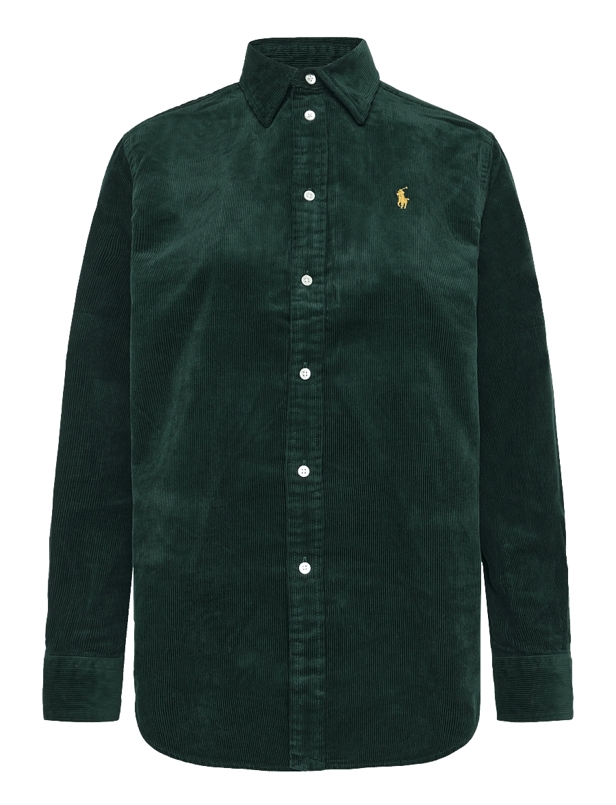 Polo Ralph Lauren - Classic Fit Cotton Corduroy Shirt - långärmade skjortor - dark green - 1