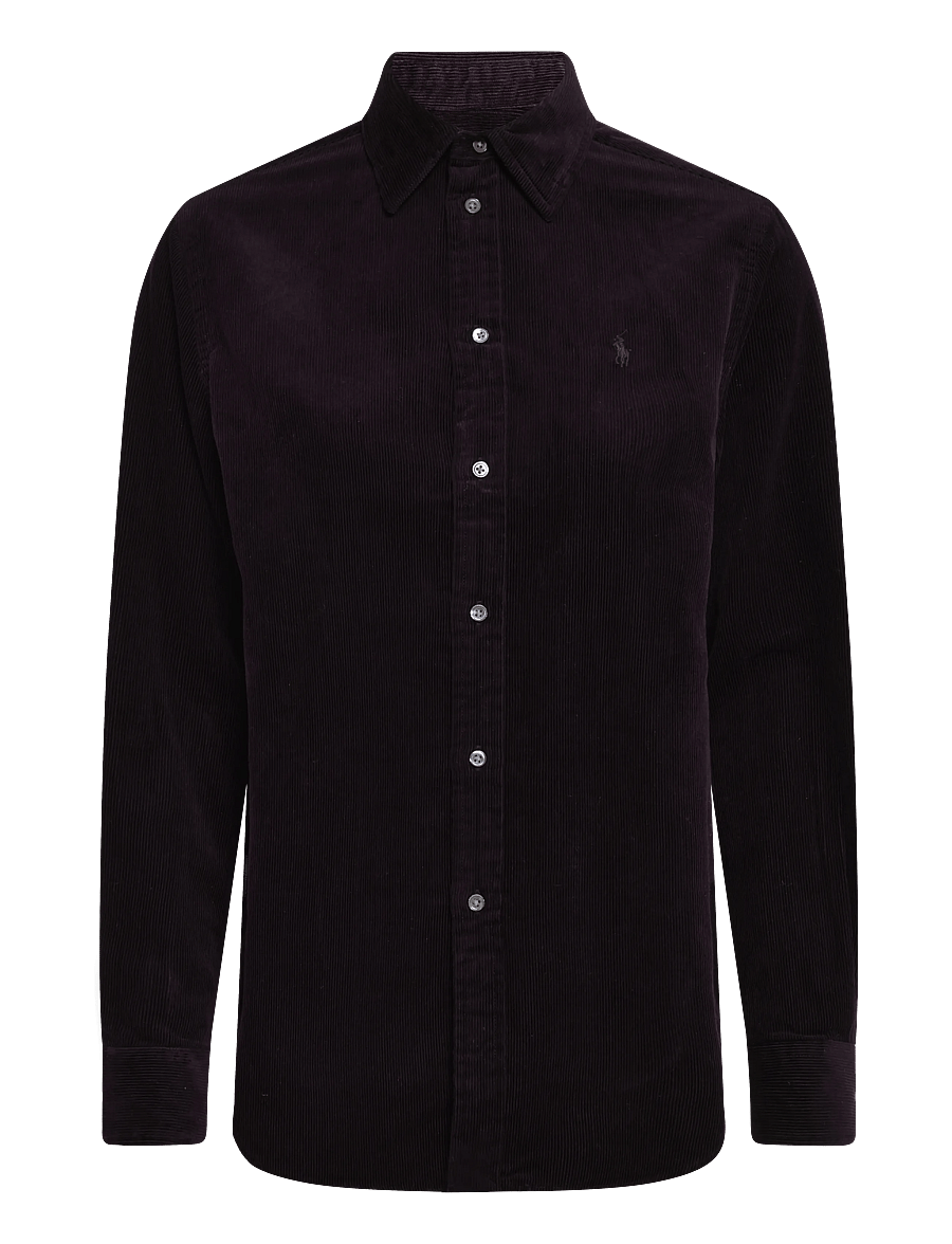Polo Ralph Lauren - Classic Fit Cotton Corduroy Shirt - långärmade skjortor - midnight merlot - 0