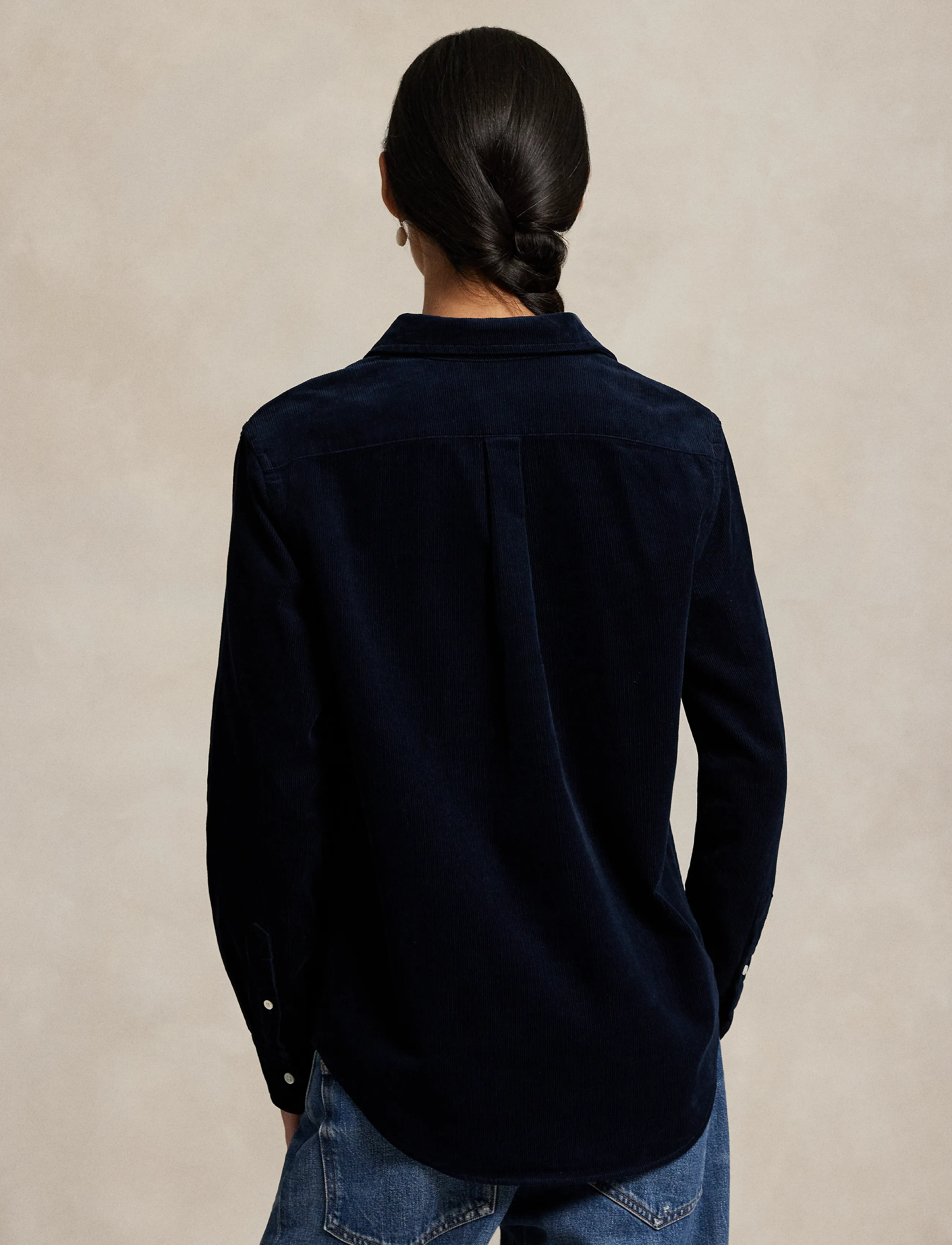 Polo Ralph Lauren - Classic Fit Cotton Corduroy Shirt - långärmade skjortor - navy - 5