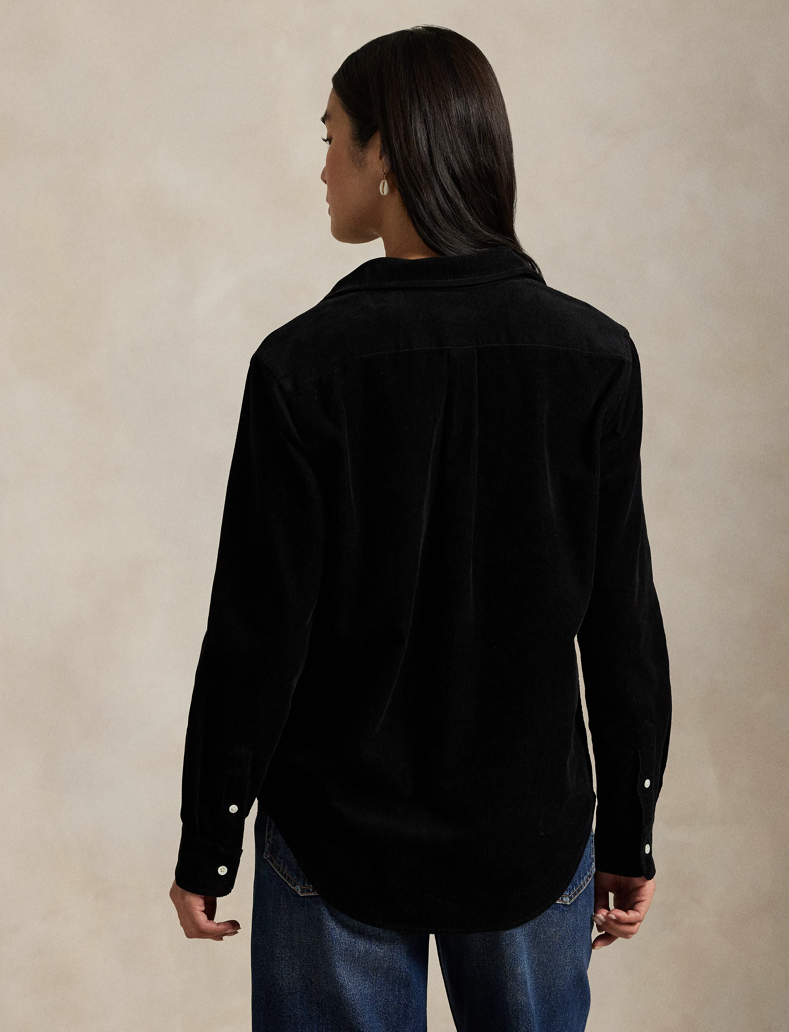Polo Ralph Lauren - Classic Fit Cotton Corduroy Shirt - langärmlige hemden - polo black - 1