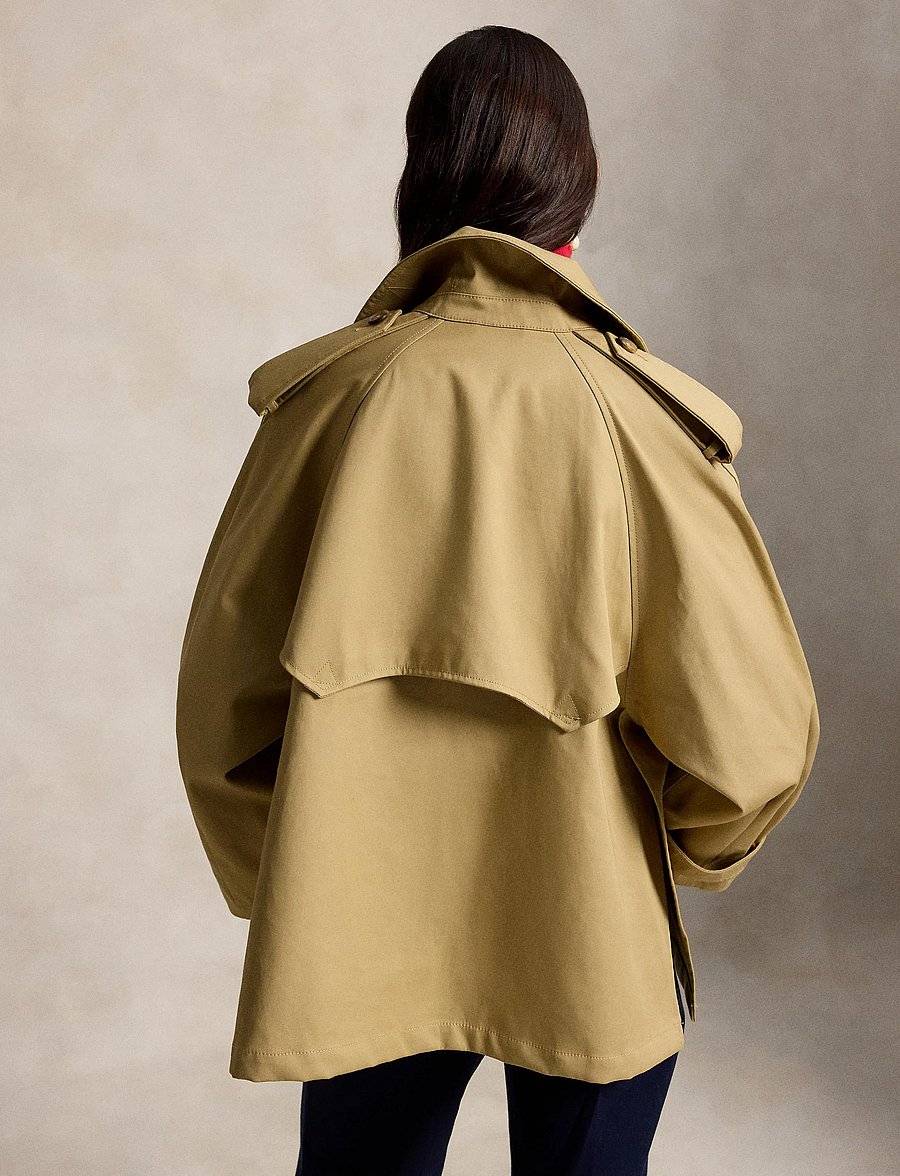 Polo Ralph Lauren - Cotton Twill Balloon Trench Coat - trenchs - khaki - 4