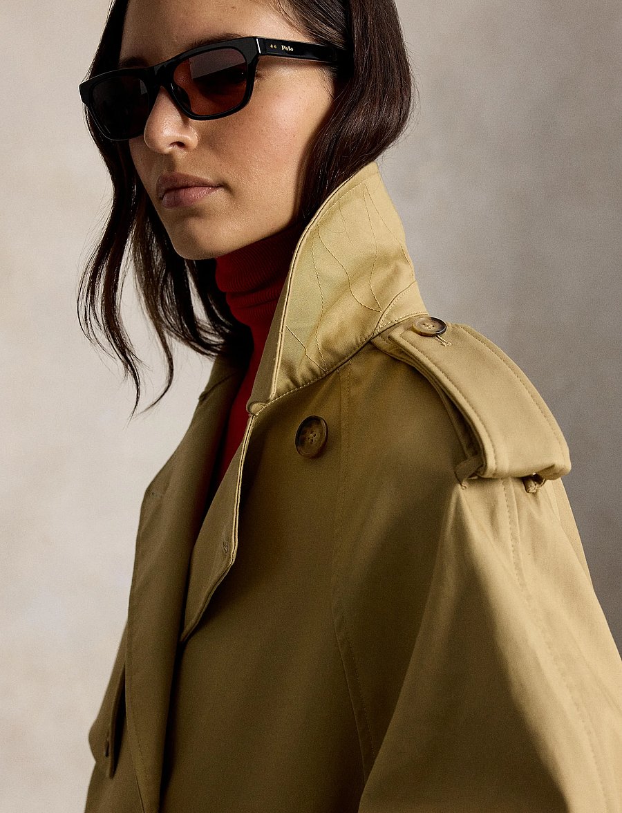 Polo Ralph Lauren - Cotton Twill Balloon Trench Coat - trenchs - khaki - 5
