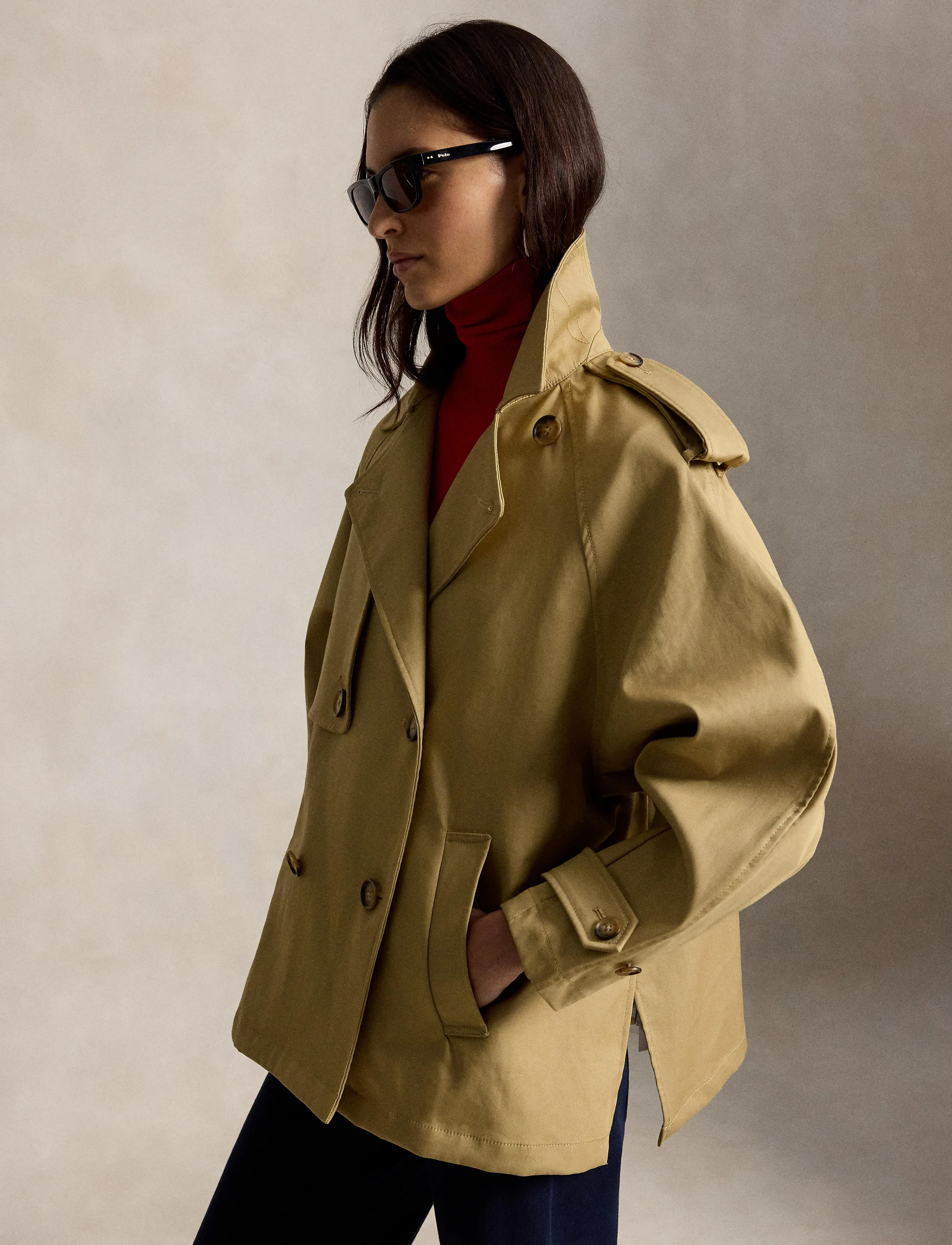Polo Ralph Lauren Cotton Twill Balloon Trench Coat kappor & rockar dam – bild 5
