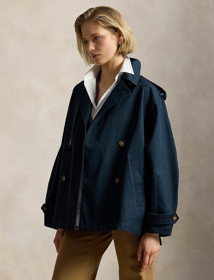 Polo Ralph Lauren - Cotton Twill Balloon Trench Coat - trenchcoats - rl navy - 0