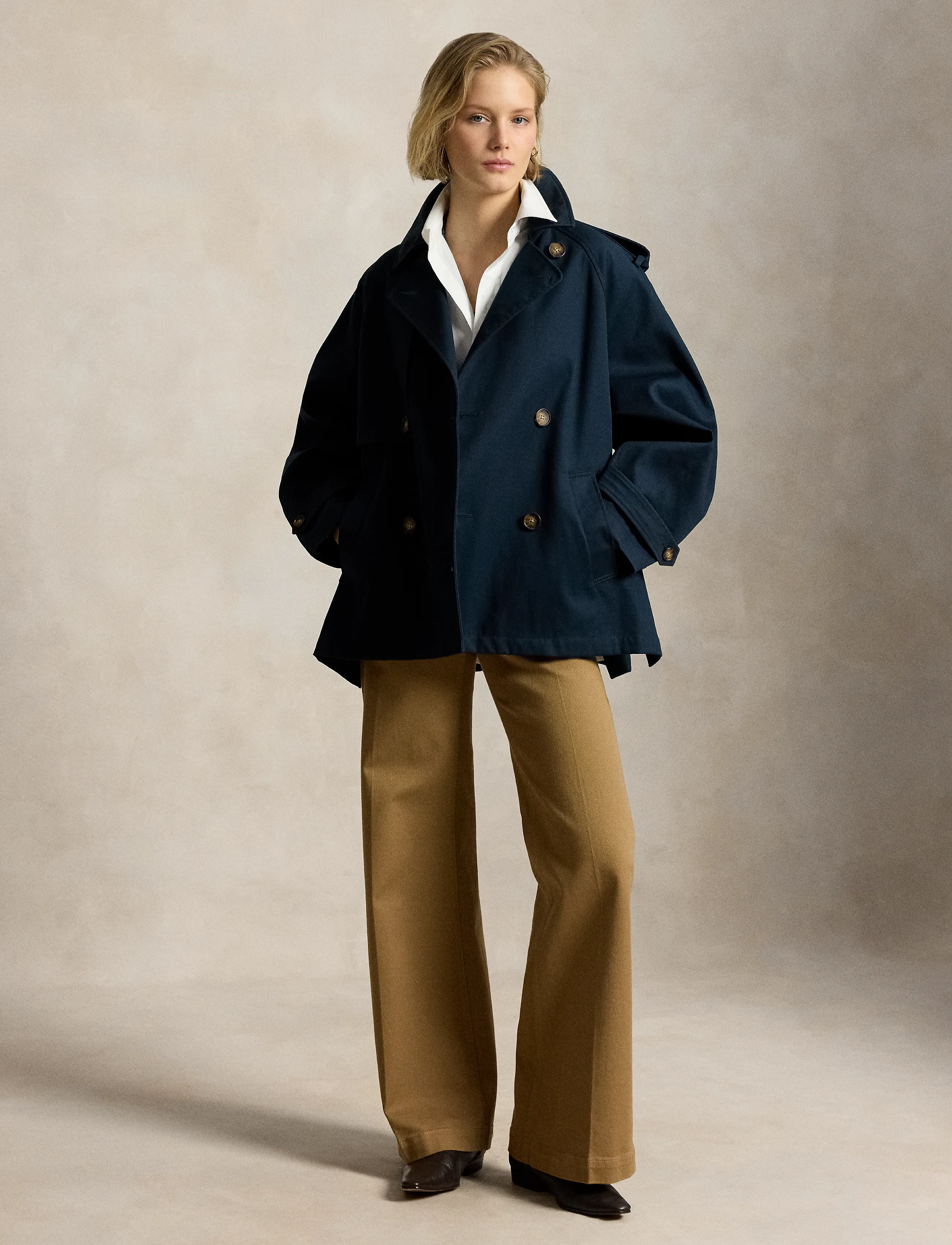 Polo Ralph Lauren - Cotton Twill Balloon Trench Coat - trenchcoats - rl navy - 4
