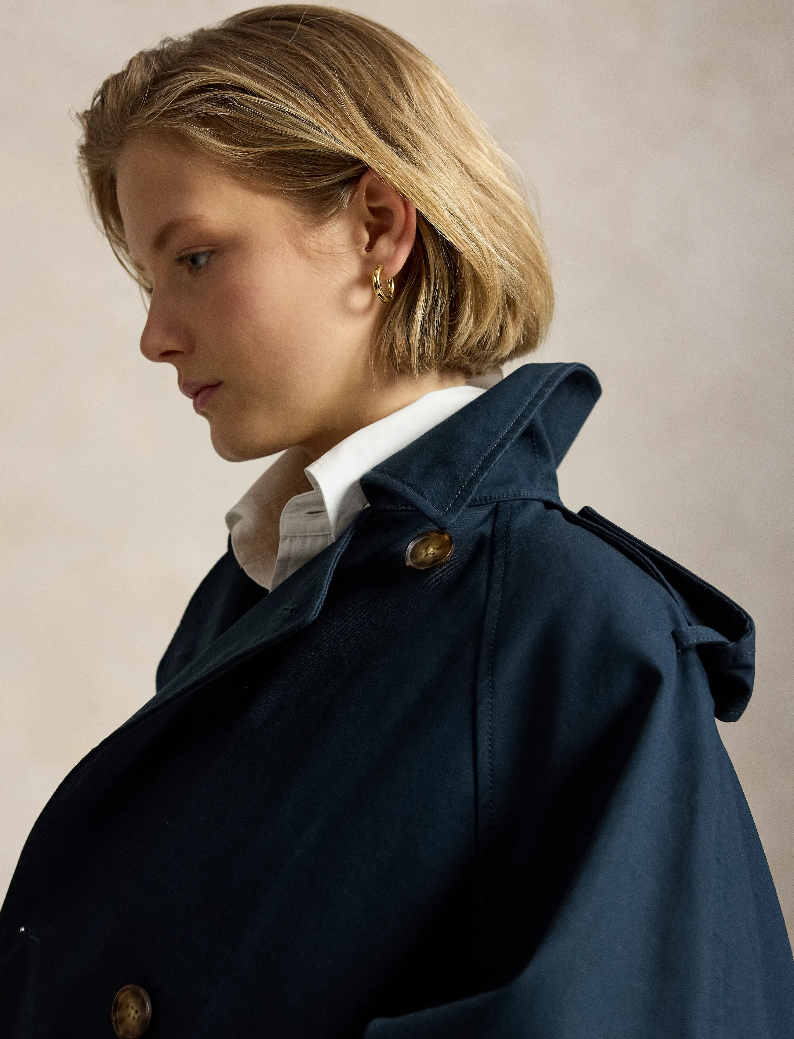 Polo Ralph Lauren - Cotton Twill Balloon Trench Coat - trenchcoats - rl navy - 5