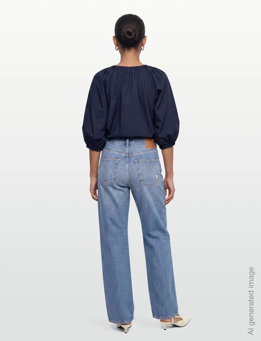 Polo Ralph Lauren - 40/1 COTTON PW-WVN-SHIRT - long sleeved blouses - refined navy - 4