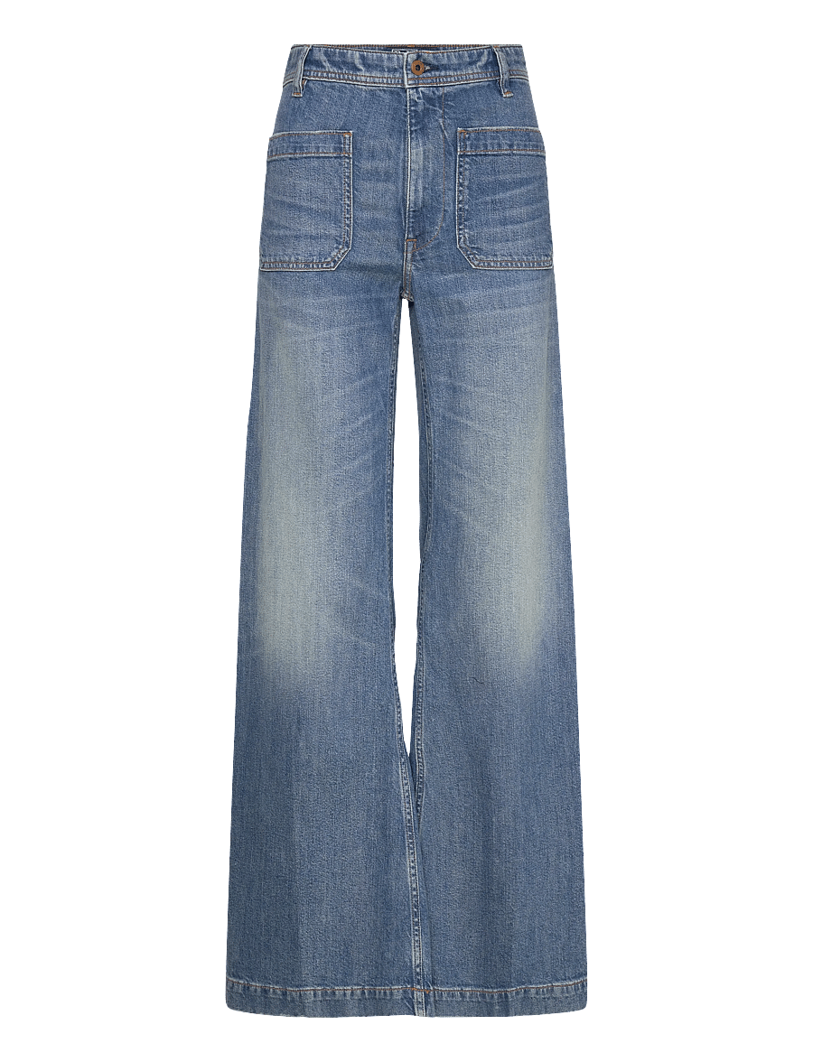 Polo Ralph Lauren - LOW STR DENIM-WVN-PANTS - hosen mit weitem bein - arlit wash - 1