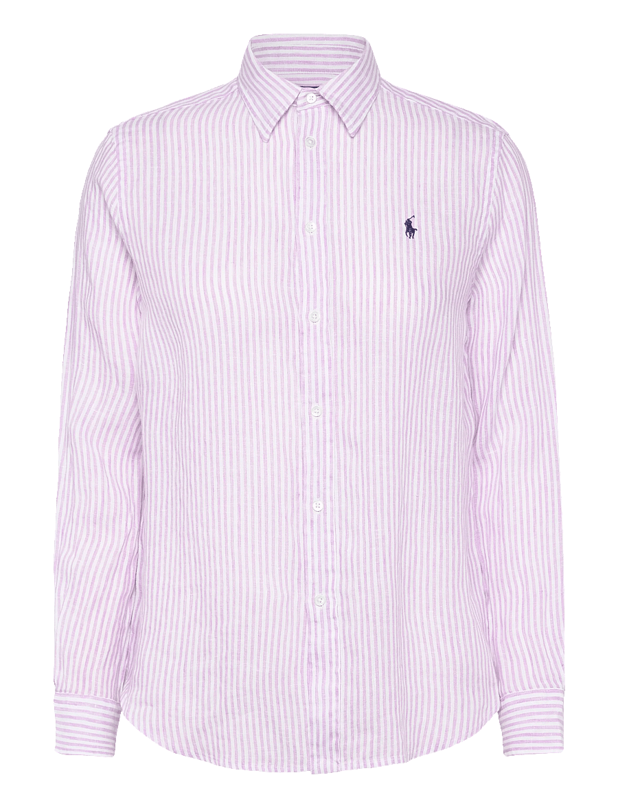 Polo Ralph Lauren - Classic Fit Striped Linen Shirt - denimskjorter - 1936 light mauve - 0
