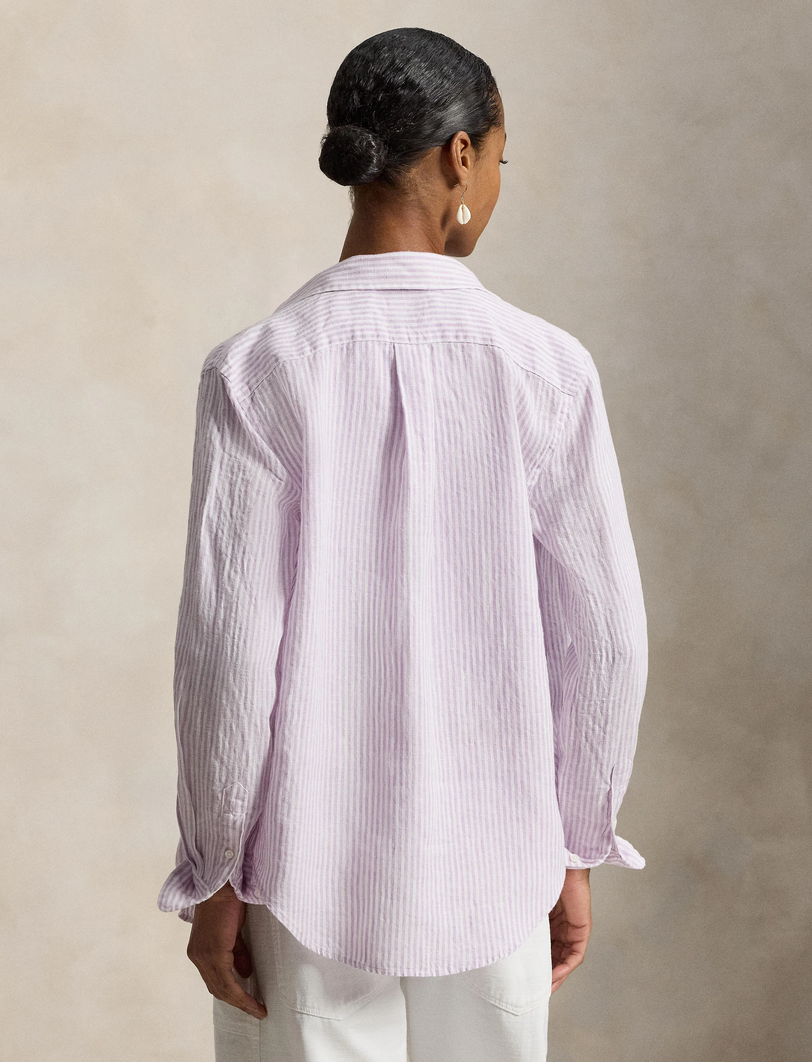 Polo Ralph Lauren - Classic Fit Striped Linen Shirt - denimskjorter - 1936 light mauve - 2