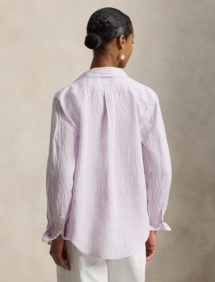 Polo Ralph Lauren - Classic Fit Striped Linen Shirt - denimskjorter - 1936 light mauve - 2