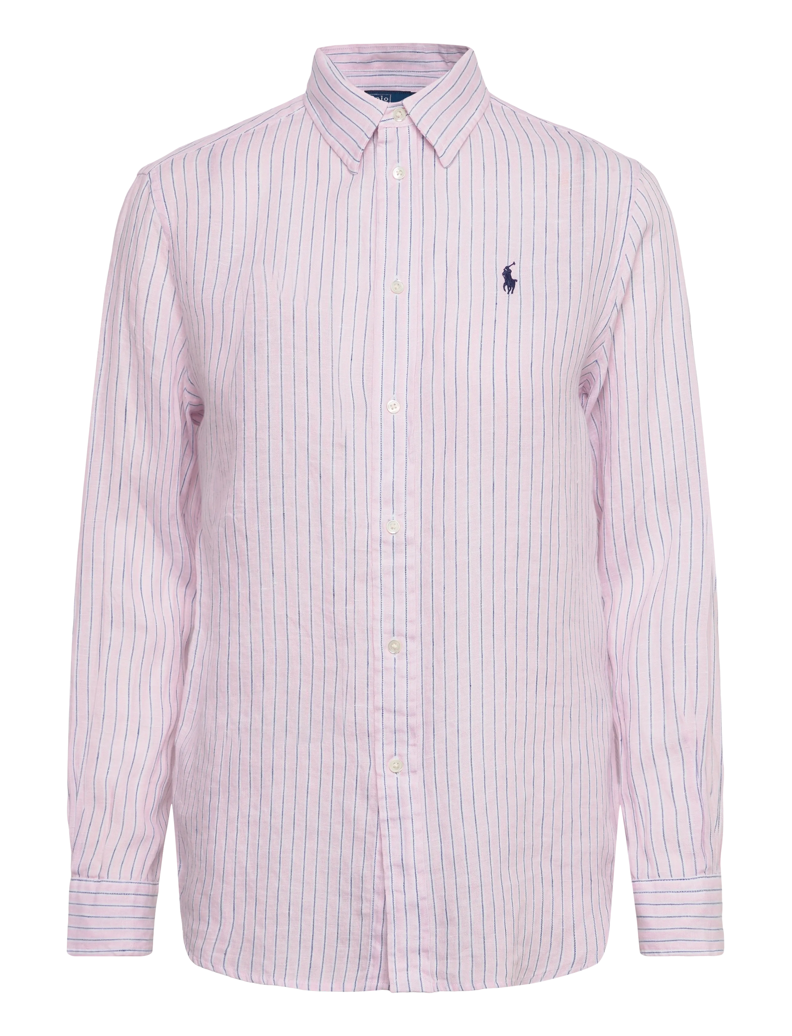 Polo Ralph Lauren Classic Fit Striped Linen Shirt - Vaatteet - 1994AF HINT OF PI / purple