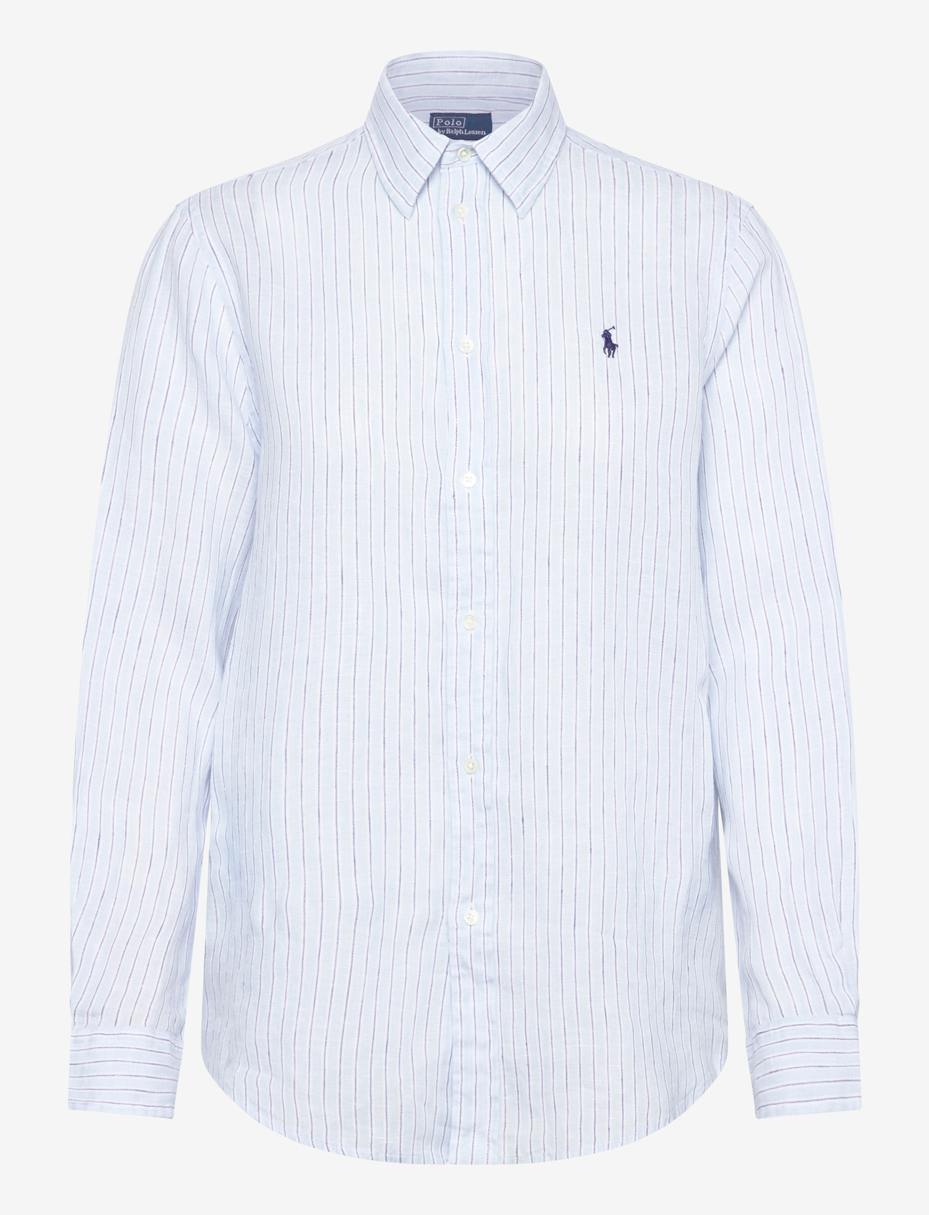 Polo Ralph Lauren - Classic Fit Striped Linen Shirt - denim shirts - 1994b lt blue blu - 0