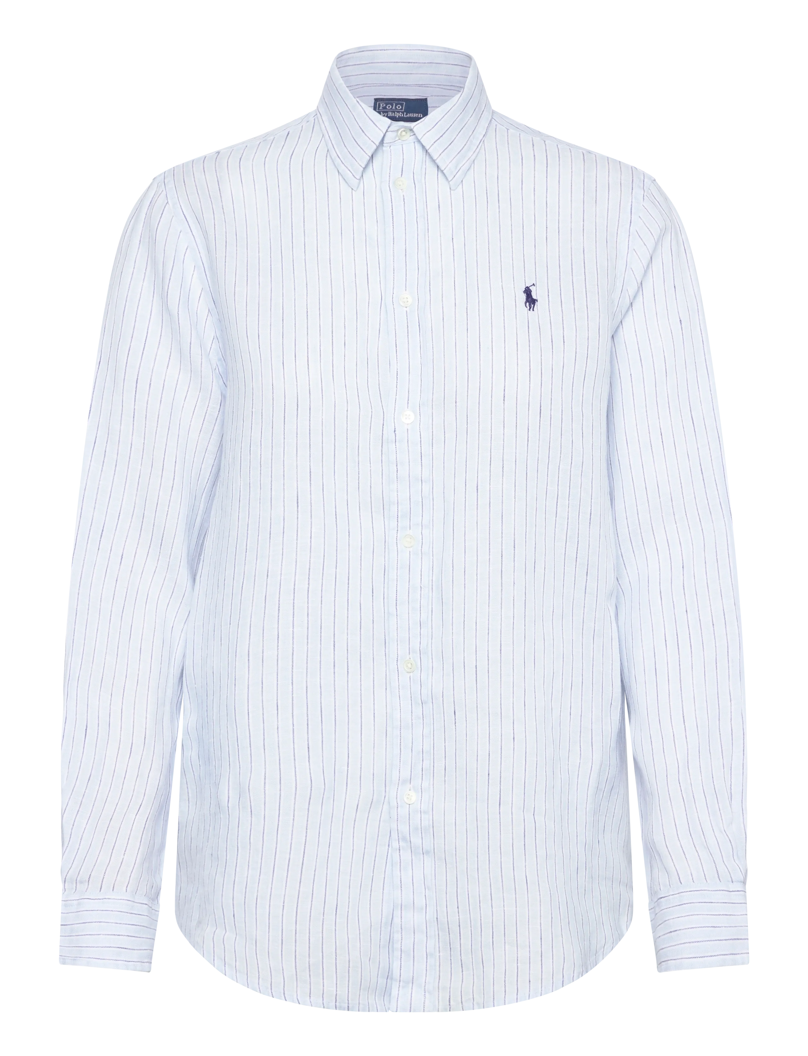 Classic Fit Striped Linen Shirt - 1994B LT BLUE BLU
