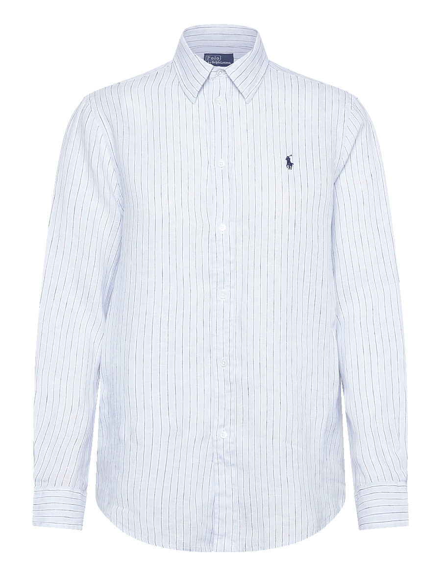 Polo Ralph Lauren - Classic Fit Striped Linen Shirt - denimskjorter - 1994b lt blue blu - 0