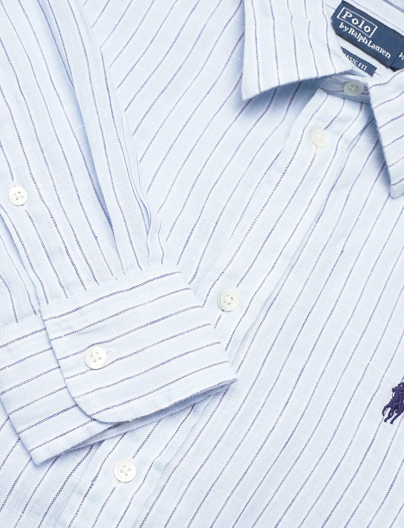 Polo Ralph Lauren - Classic Fit Striped Linen Shirt - denim shirts - 1994b lt blue blu - 2