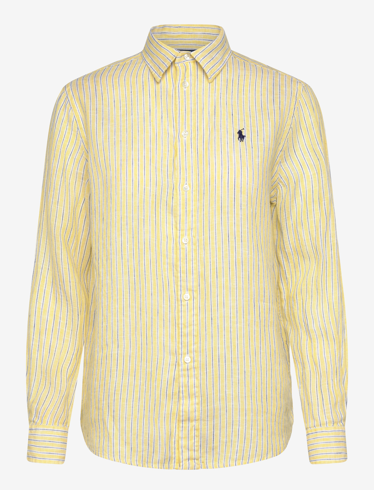 Polo Ralph Lauren - Classic Fit Striped Linen Shirt - jeansskjortor - 1994c oasis yello - 0