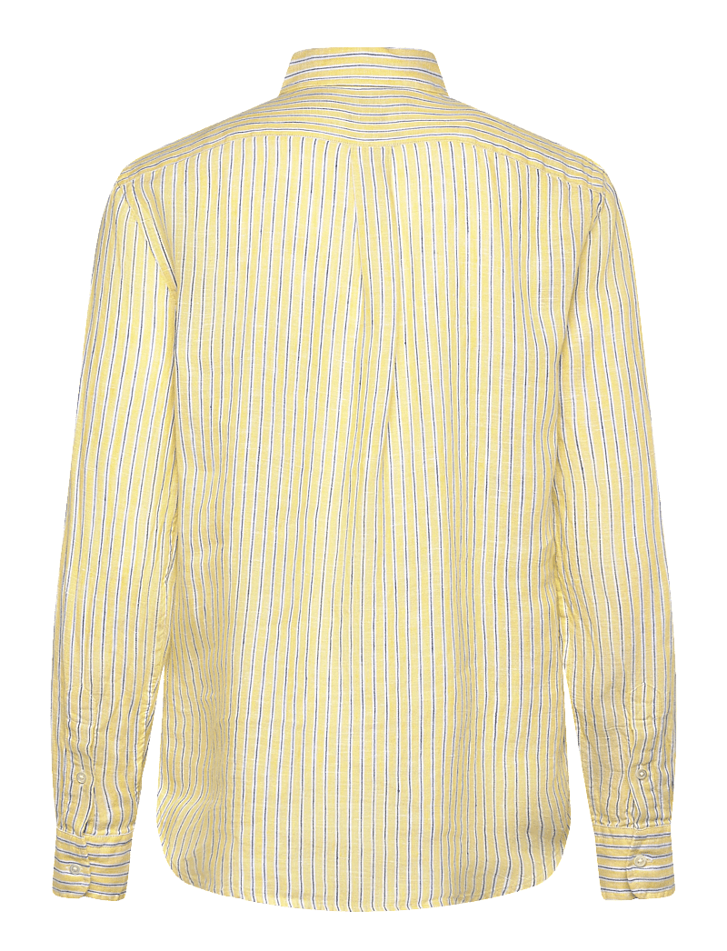 Polo Ralph Lauren - Classic Fit Striped Linen Shirt - jeansskjortor - 1994c oasis yello - 1