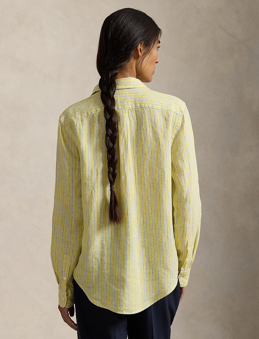 Polo Ralph Lauren - Classic Fit Striped Linen Shirt - chemises en jeans - 1994c oasis yello - 5