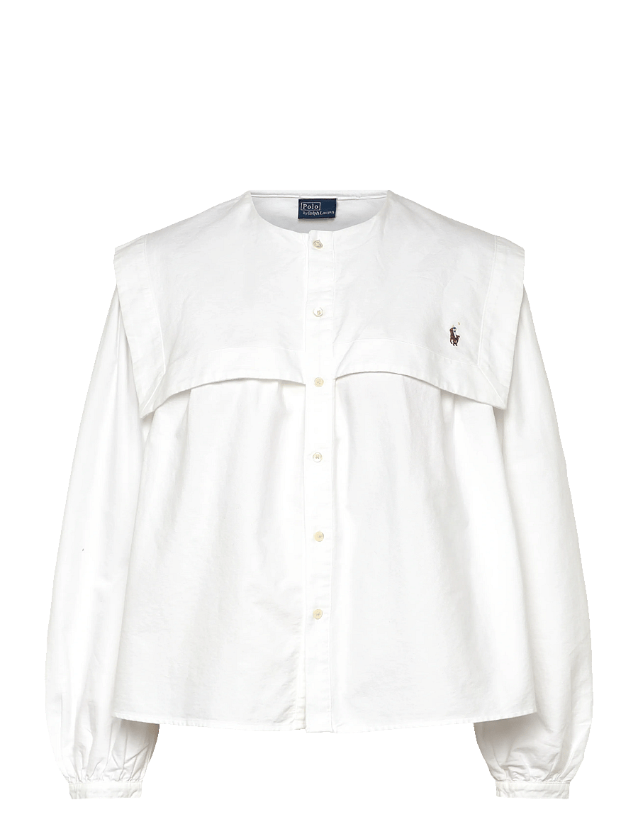 Polo Ralph Lauren - Bib Cotton Oxford Shirt - blouses à manches longues - bsr white - 1