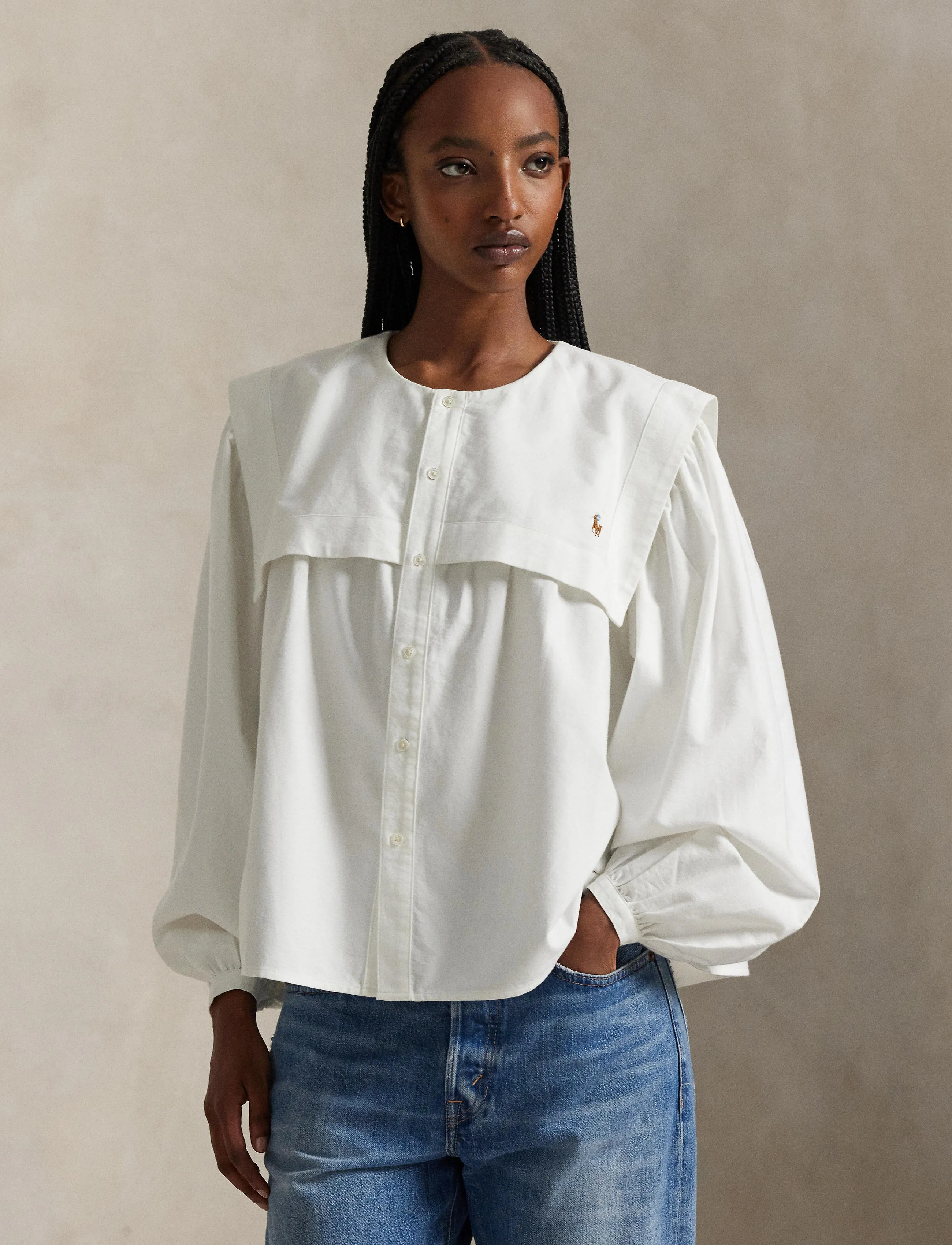 Polo Ralph Lauren Bib Cotton Oxford Shirt - Blusar - BSR WHITE / white