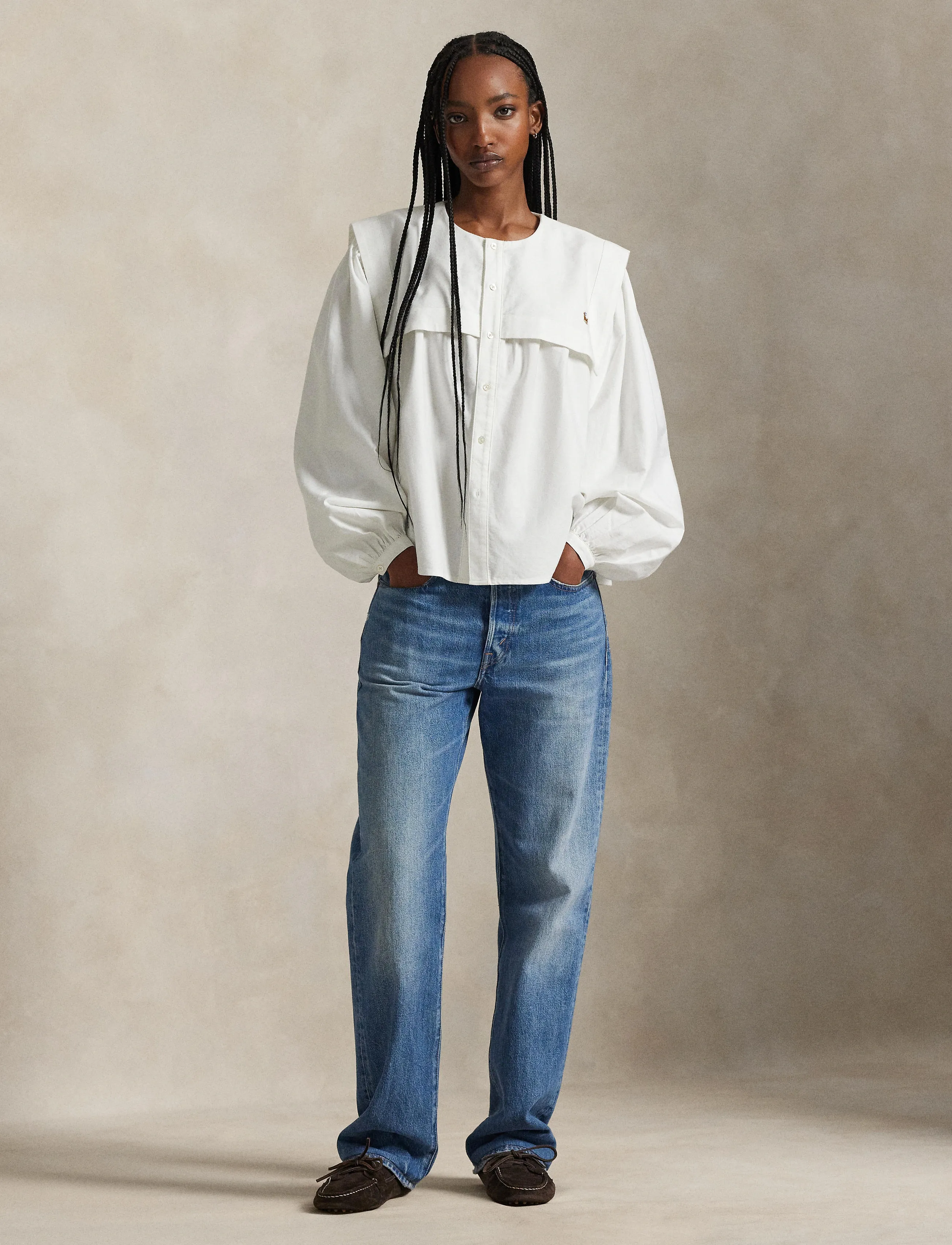 Polo Ralph Lauren - Bib Cotton Oxford Shirt - blouses à manches longues - bsr white - 5