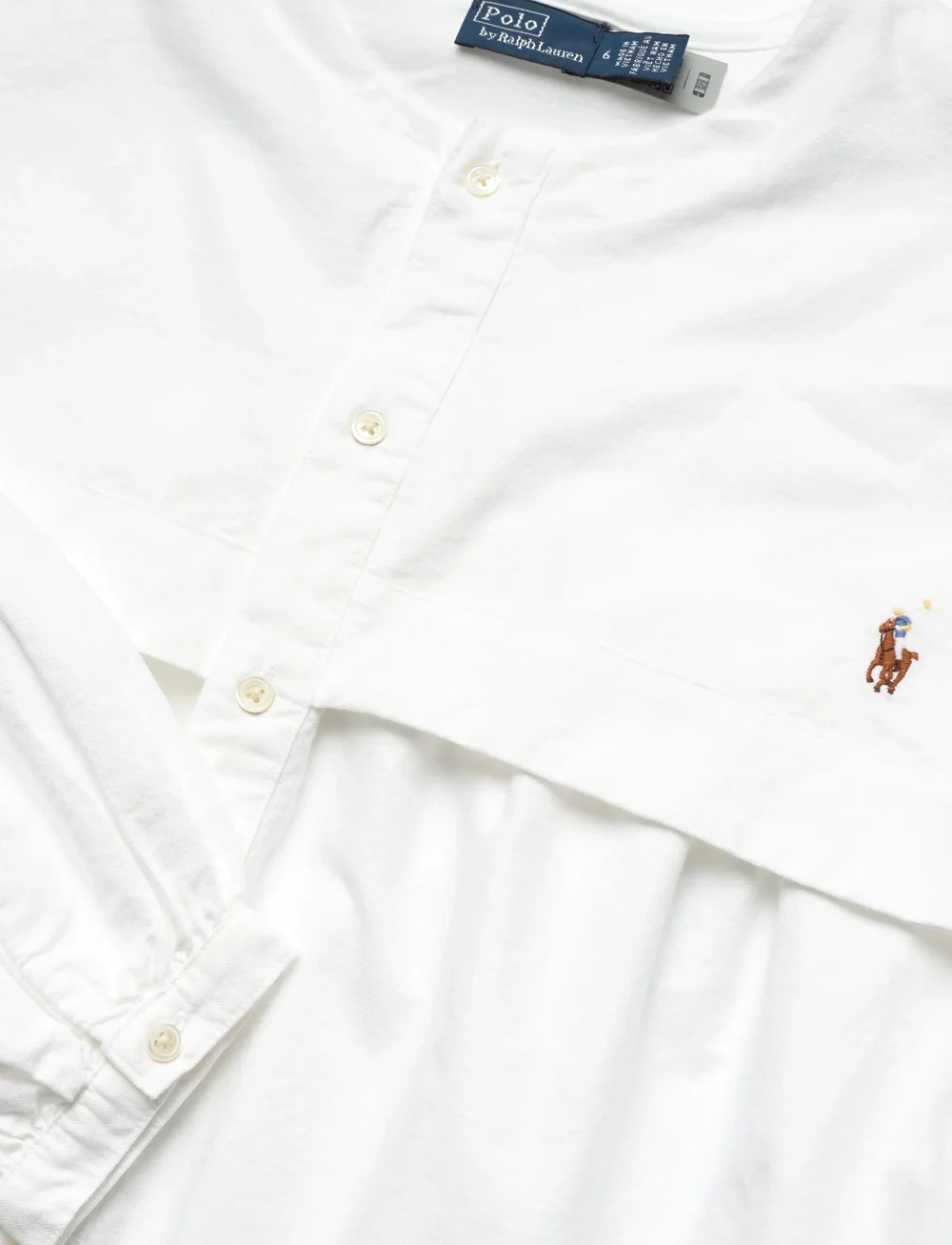 Polo Ralph Lauren - Bib Cotton Oxford Shirt - pikkade varrukatega pluusid - bsr white - 2