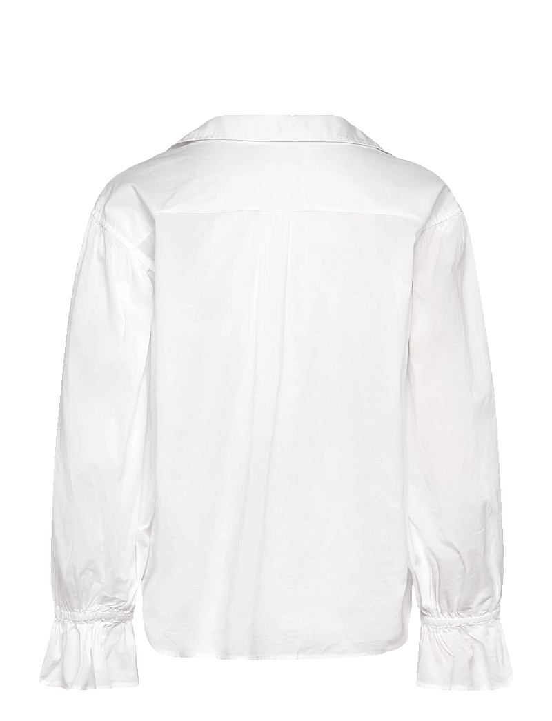 Polo Ralph Lauren - Tie-Neck Cotton Poplin Top - langærmede bluser - white - 1