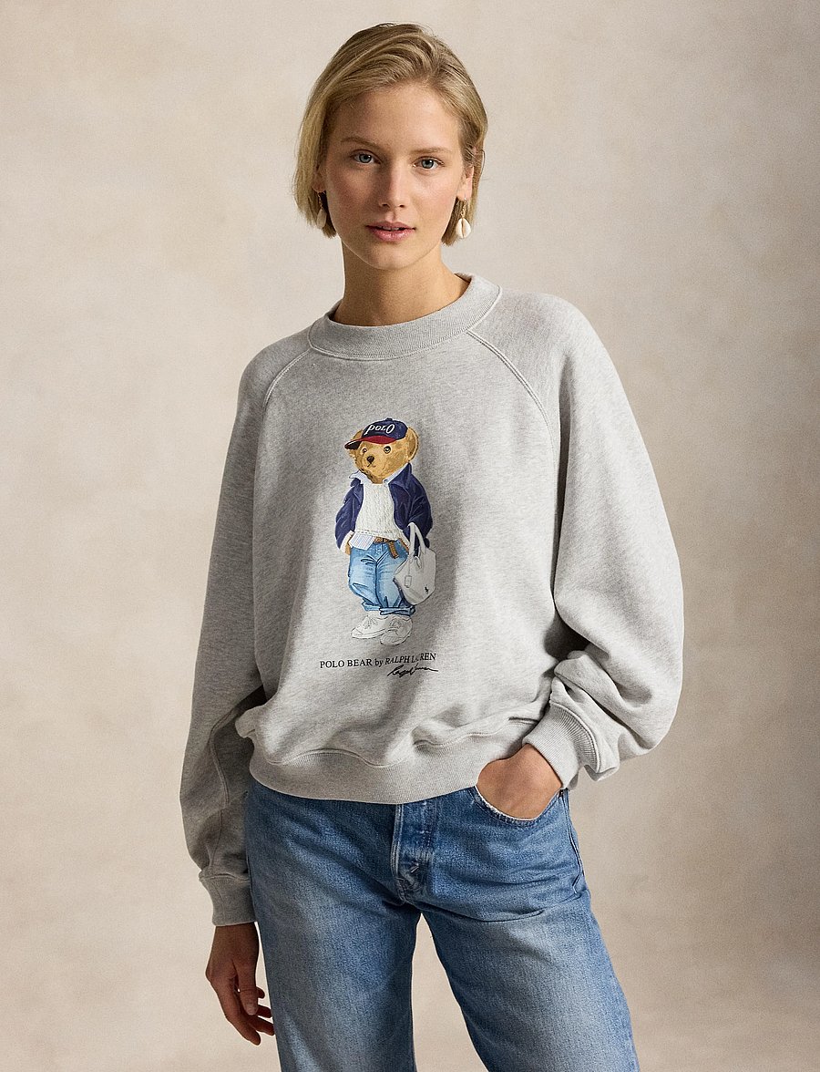 Polo Ralph Lauren - Polo Bear Lightweight Fleece Crewneck - light smoke heath - 0