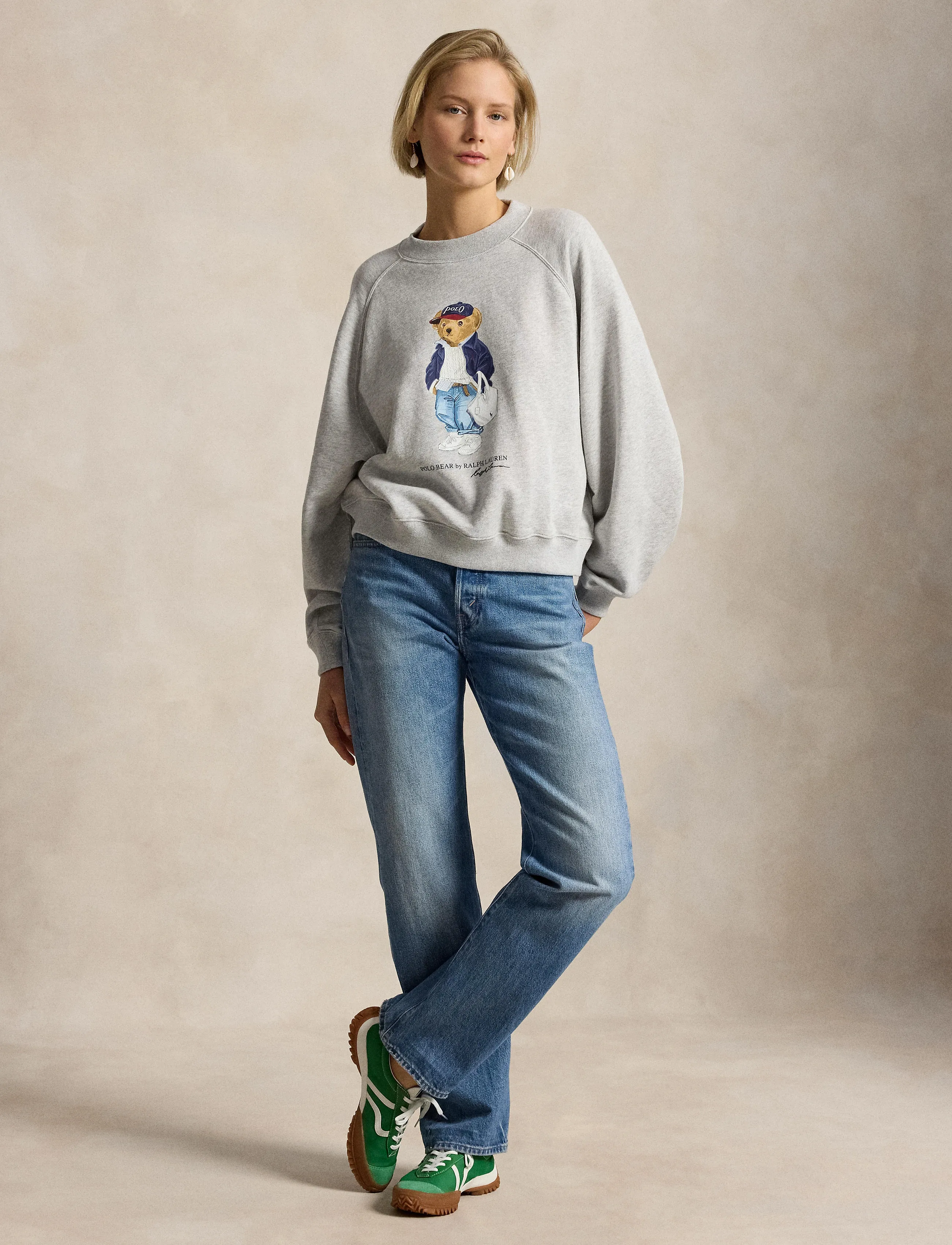 Polo Ralph Lauren - Polo Bear Lightweight Fleece Crewneck - light smoke heath - 3