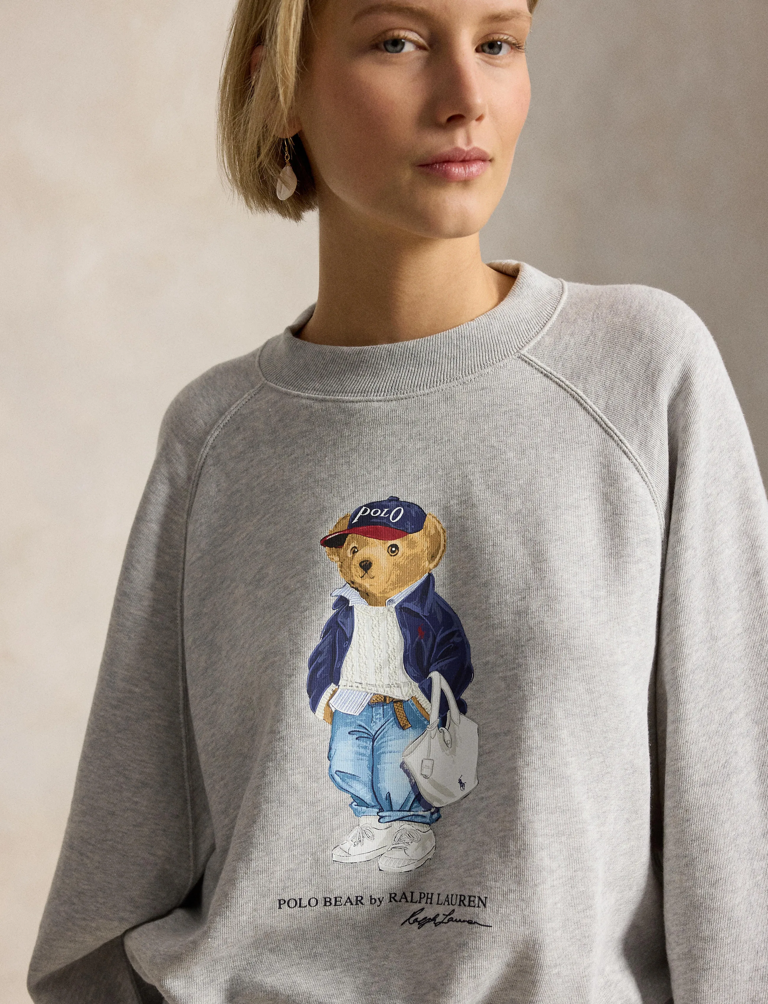 Polo Ralph Lauren - Polo Bear Lightweight Fleece Crewneck - light smoke heath - 3