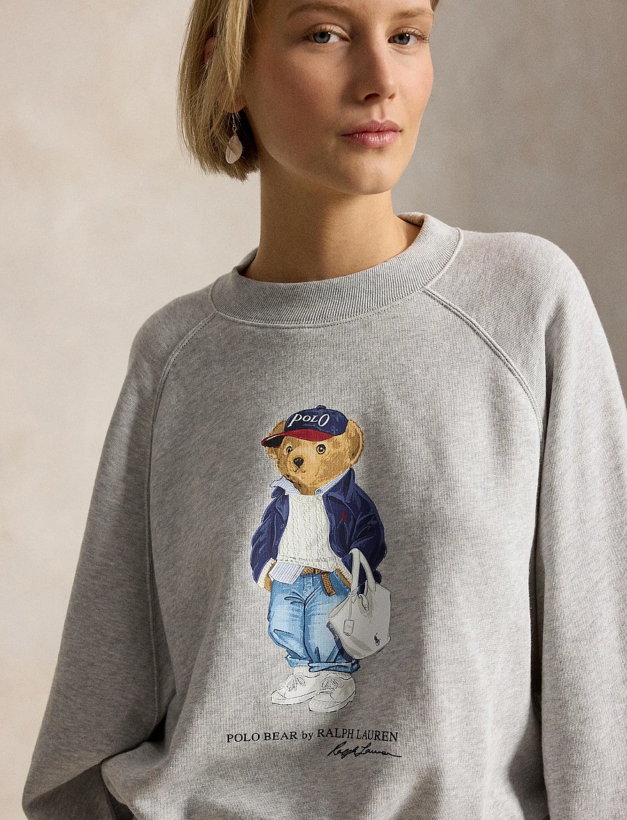 Polo Ralph Lauren - Polo Bear Lightweight Fleece Crewneck - light smoke heath - 3