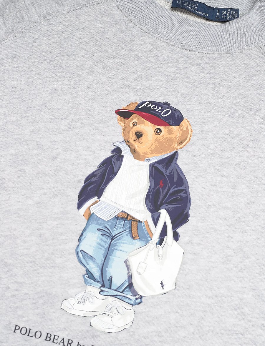 Polo Ralph Lauren - Polo Bear Lightweight Fleece Crewneck - light smoke heath - 4