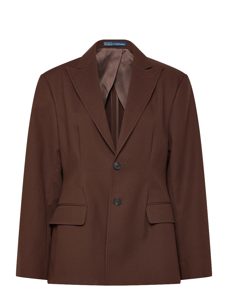 Polo Ralph Lauren - CTTN BLND DBL CLOTH-WVN-BLAZER/SPOR - blazers à fermeture droite - dark beech - 1