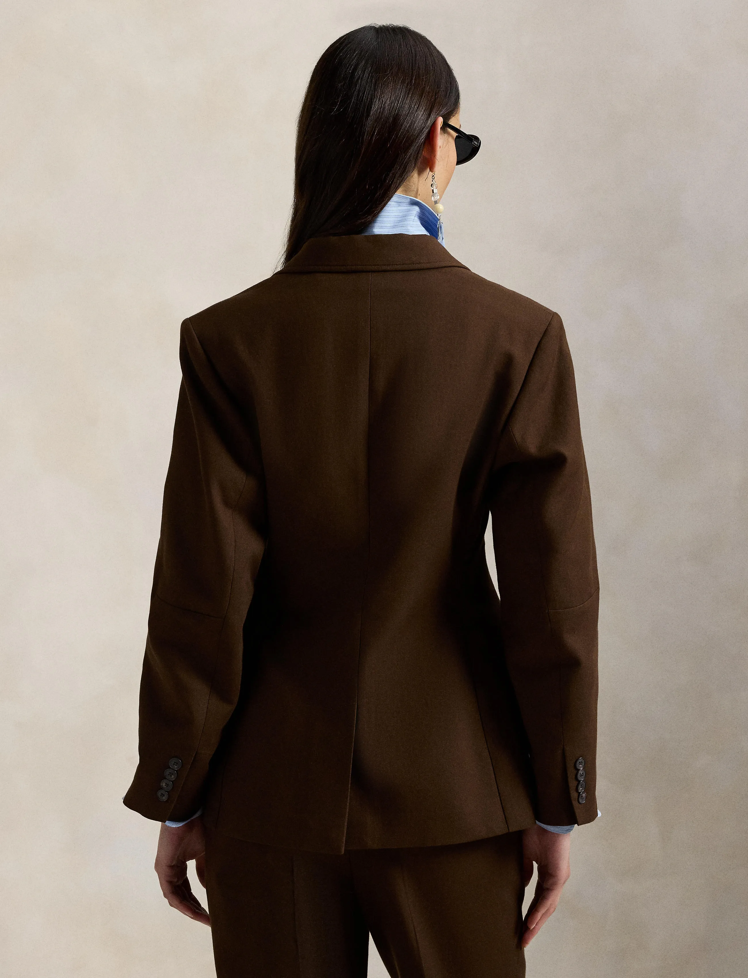 Polo Ralph Lauren - CTTN BLND DBL CLOTH-WVN-BLAZER/SPOR - blazers à fermeture droite - dark beech - 3