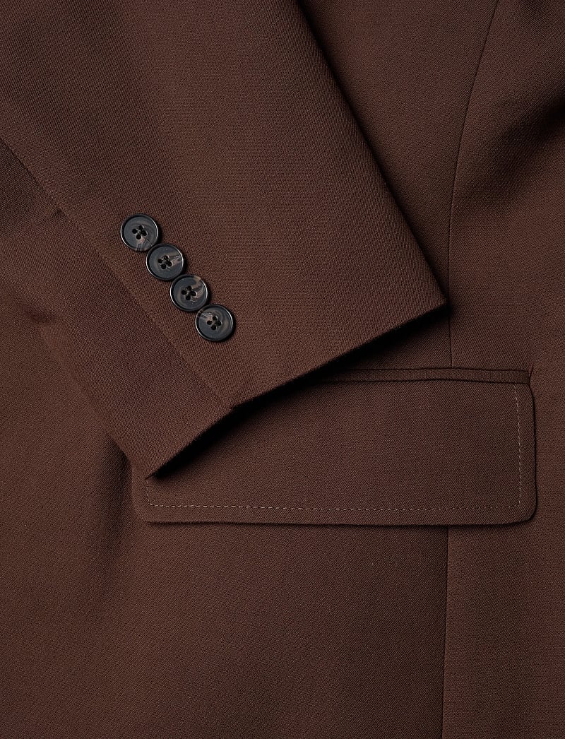 Polo Ralph Lauren - Single-Breasted Cotton-Wool Twill Blazer - enkelknäppta kavajer - dark beech - 3