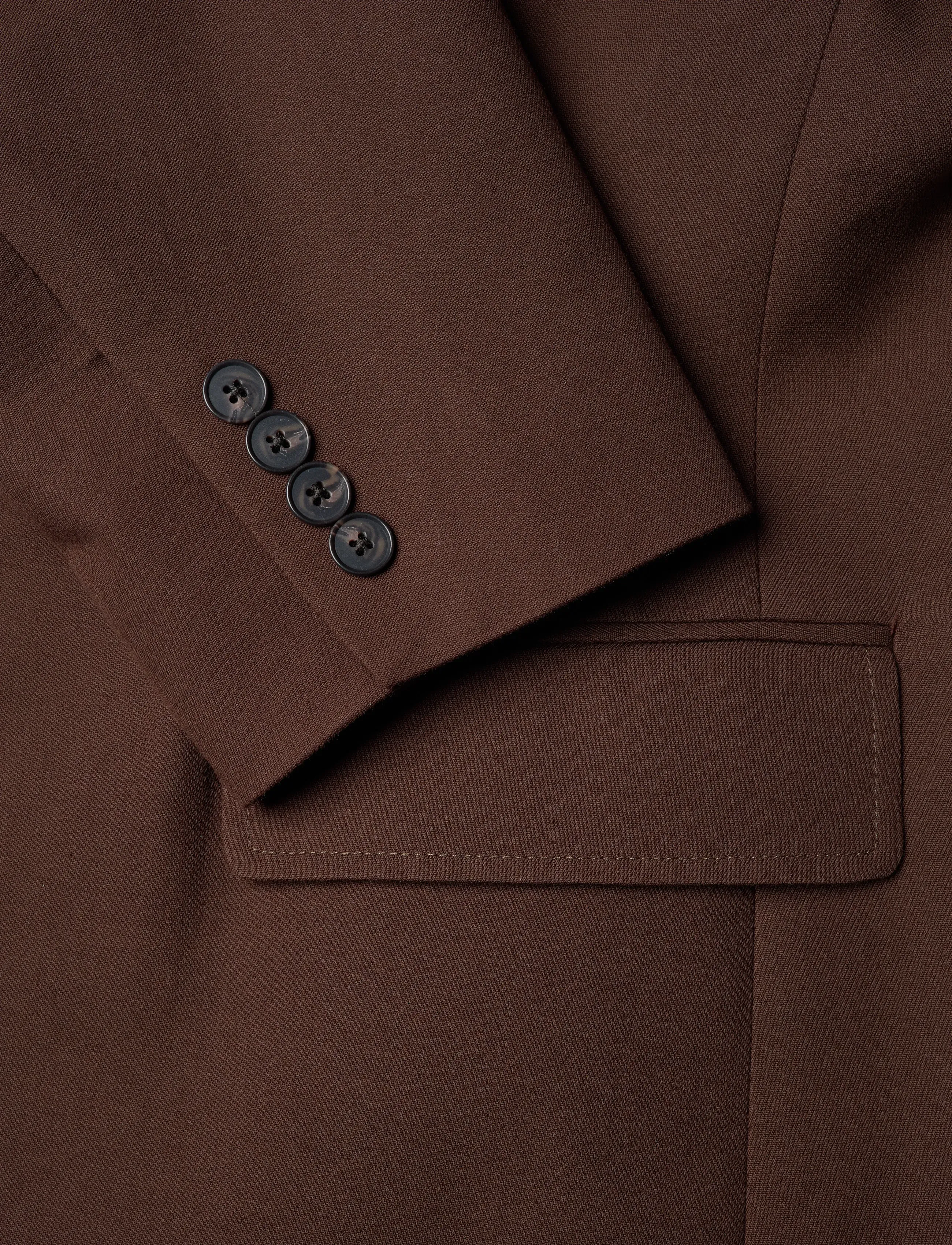 Polo Ralph Lauren - CTTN BLND DBL CLOTH-WVN-BLAZER/SPOR - blazers à fermeture droite - dark beech - 5
