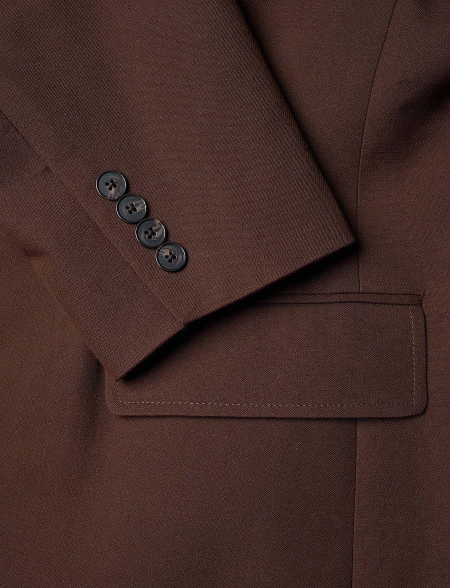 Polo Ralph Lauren - CTTN BLND DBL CLOTH-WVN-BLAZER/SPOR - blazers à fermeture droite - dark beech - 5