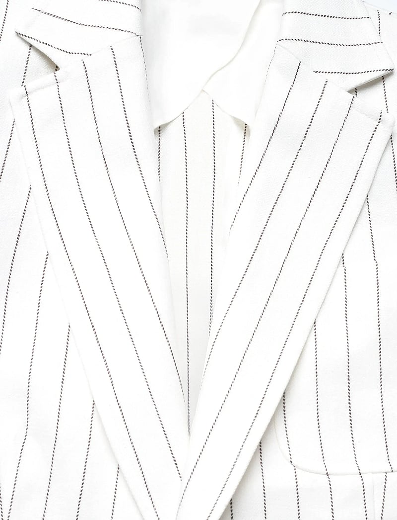 Polo Ralph Lauren - Striped Hemp Blazer - einreihige blazer - crm/brwn pinstrip - 2