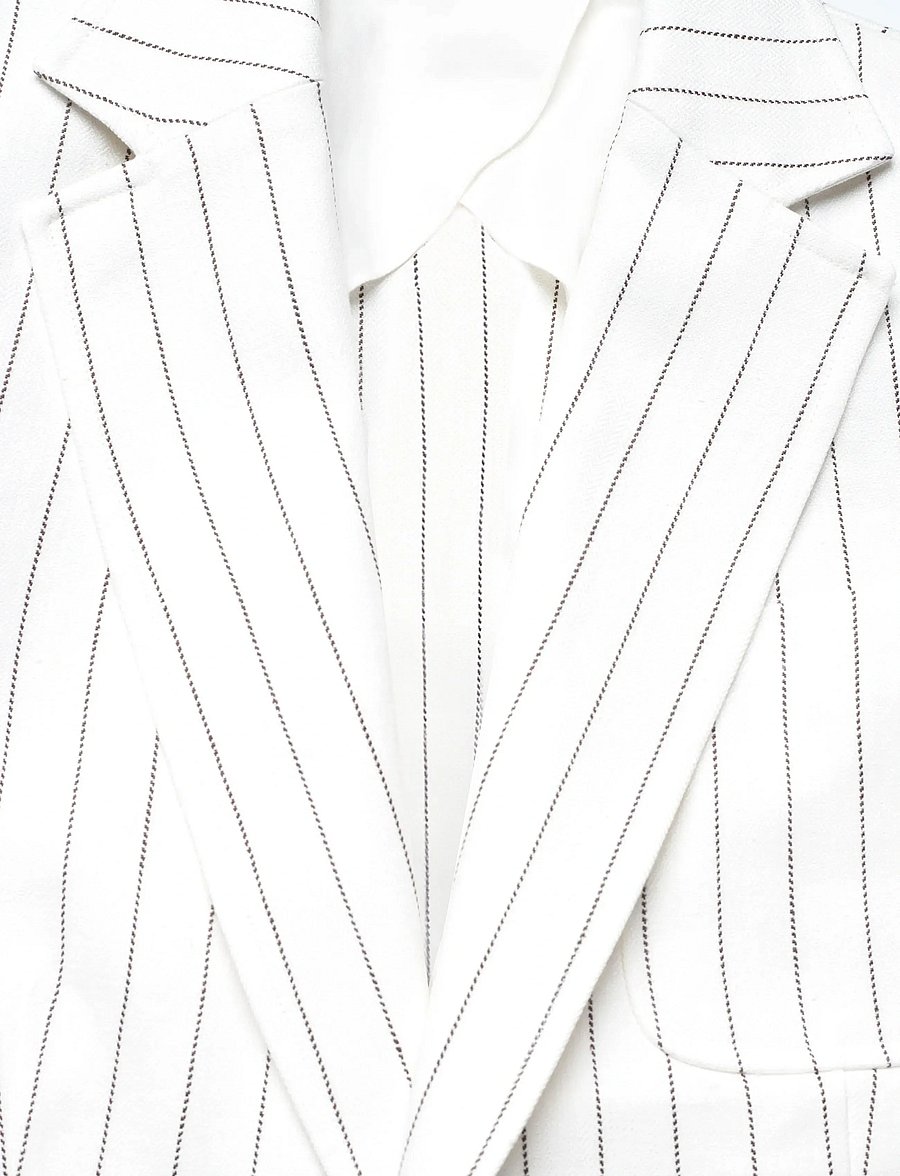 Polo Ralph Lauren - 16/2 YD HEMP PW-WVN-BLAZER/SPORT CO - crm/brwn pinstrip - 4