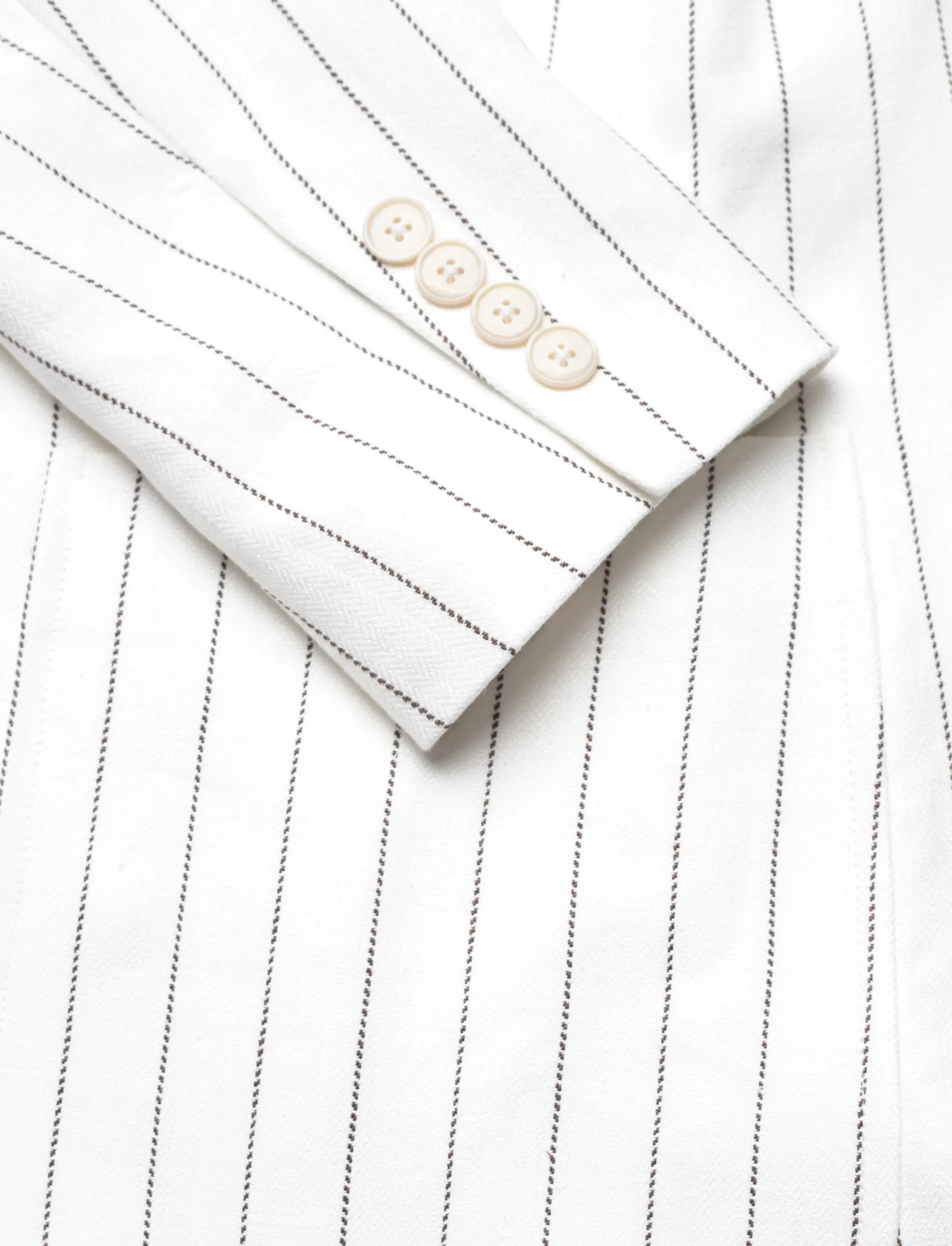 Polo Ralph Lauren - 16/2 YD HEMP PW-WVN-BLAZER/SPORT CO - crm/brwn pinstrip - 5