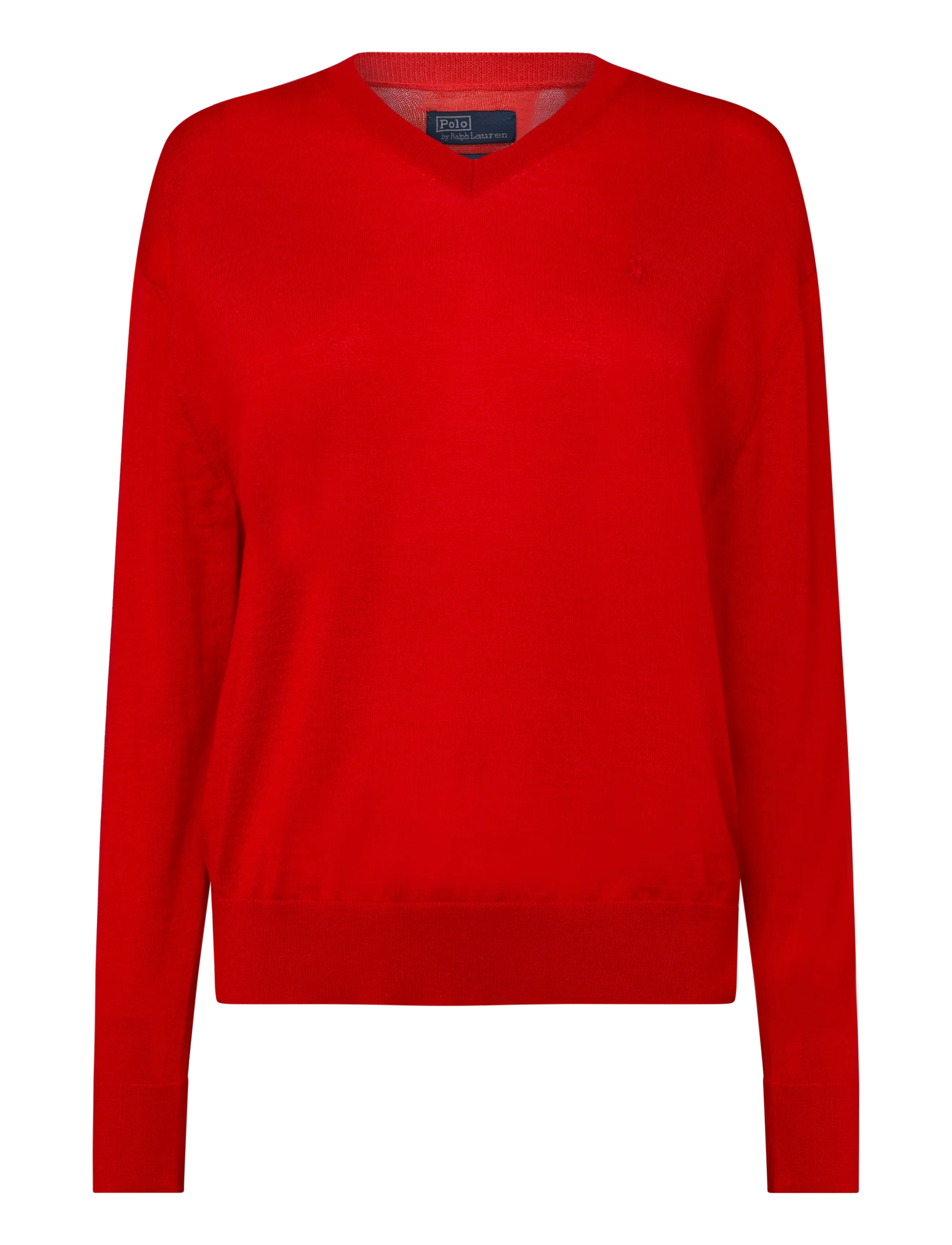 Polo Ralph Lauren Wool V-Neck Sweater - Strickmode - FLANDERS RED HEAT / red