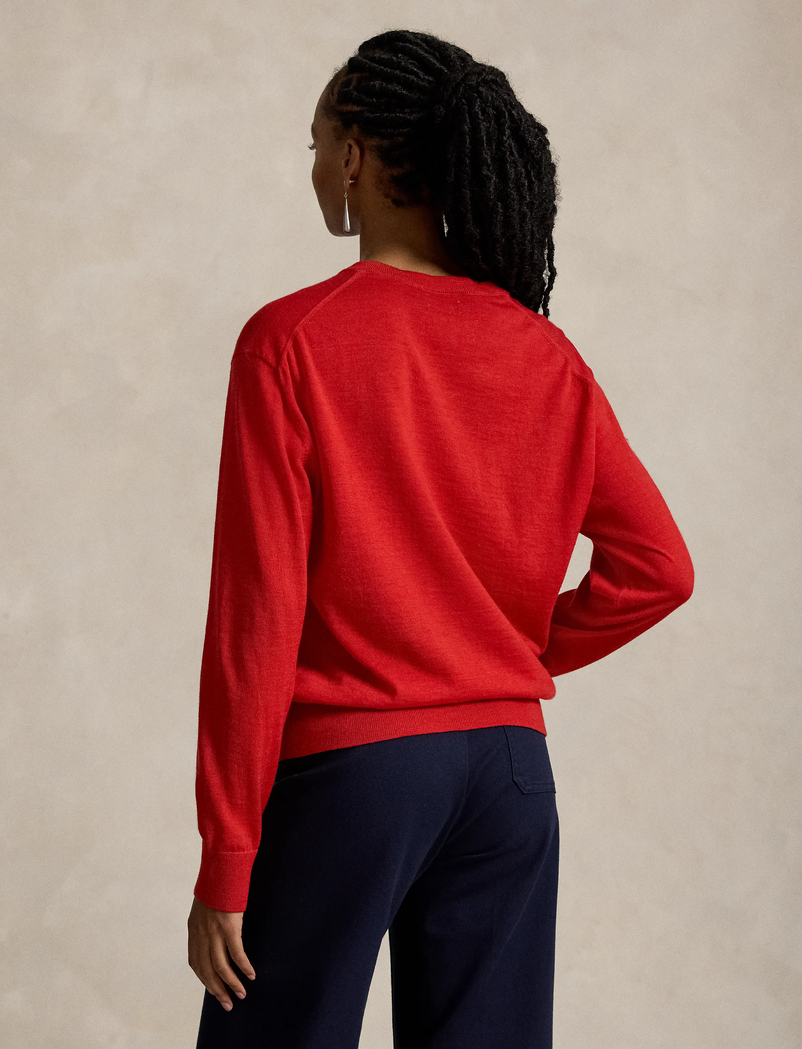 Polo Ralph Lauren - Wool V-Neck Sweater - flanders red heat - 3