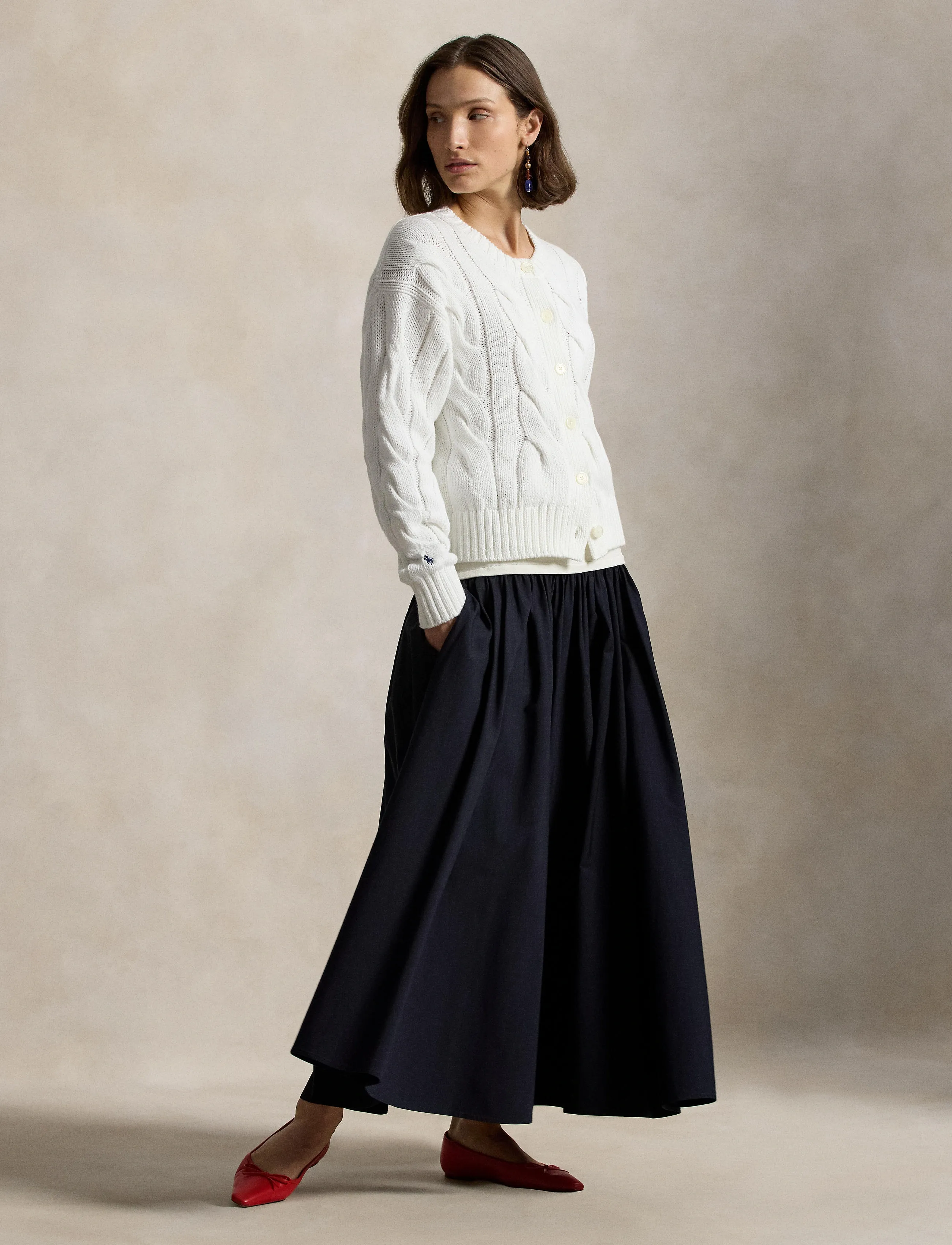 Polo Ralph Lauren 1/1-7 COTTON-SWEATER-CARDIGAN - Ralph Lauren - WHITE / white