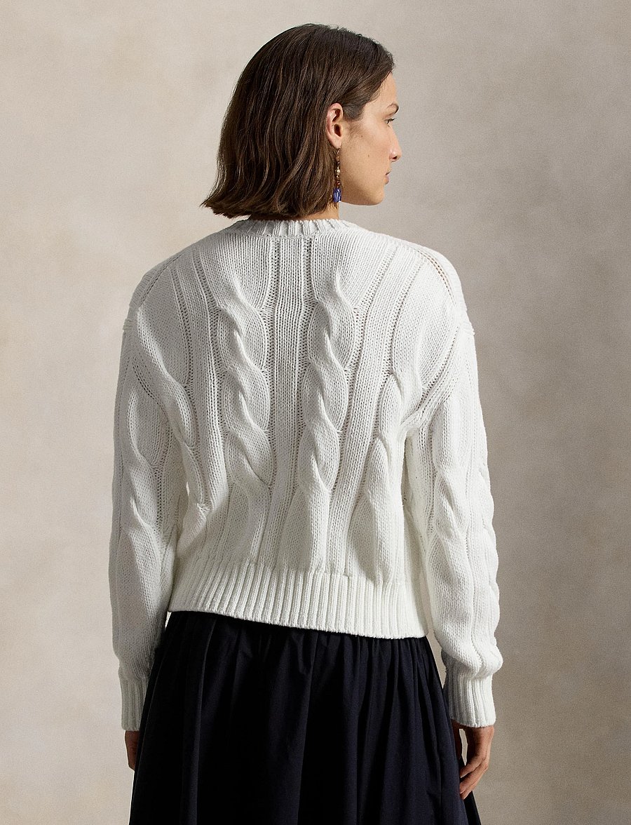 Polo Ralph Lauren - 1/1-7 COTTON-SWEATER-CARDIGAN - white - 3