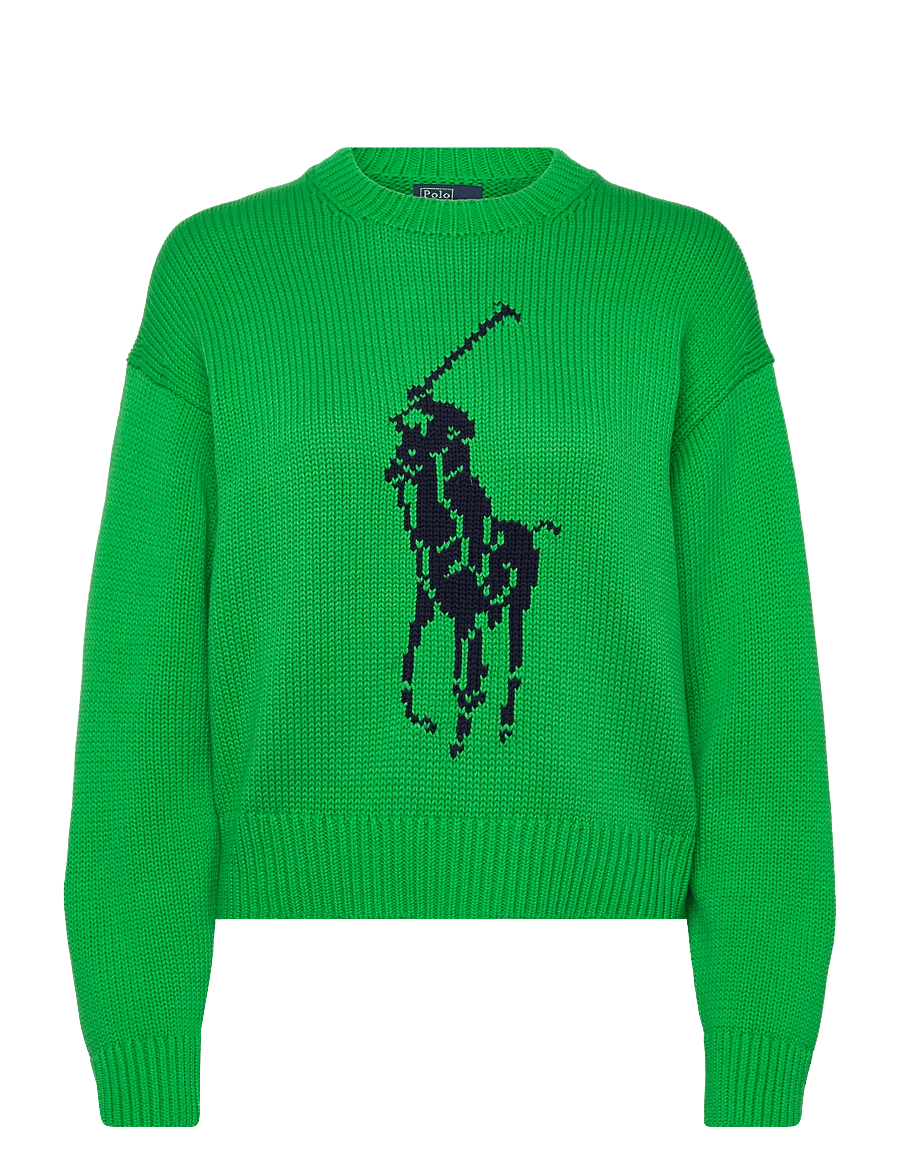 Polo Ralph Lauren - 21/2 COTTON-SWEATER-PULLOVER - striktrøjer - palm green - 0