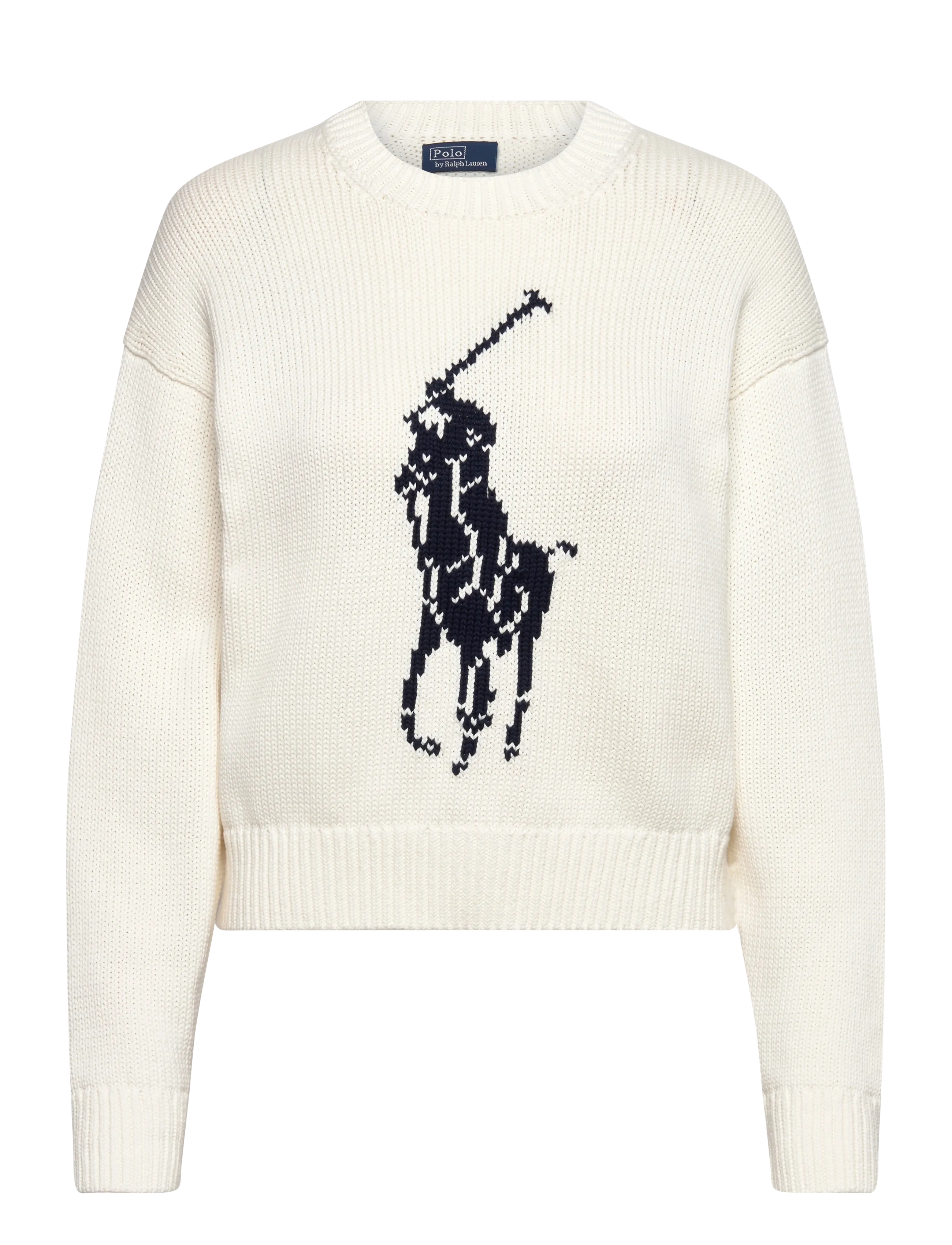 Polo Ralph Lauren Big Pony Cotton Crewneck Sweater - Neue Mode - WHITE / cream